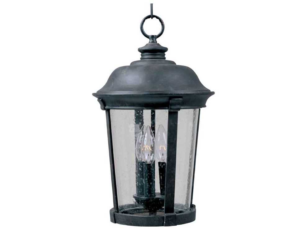 Maxim Lighting Dover DC & Seedy Glass 3 - Light Incandescent Outdoor Hanging Light