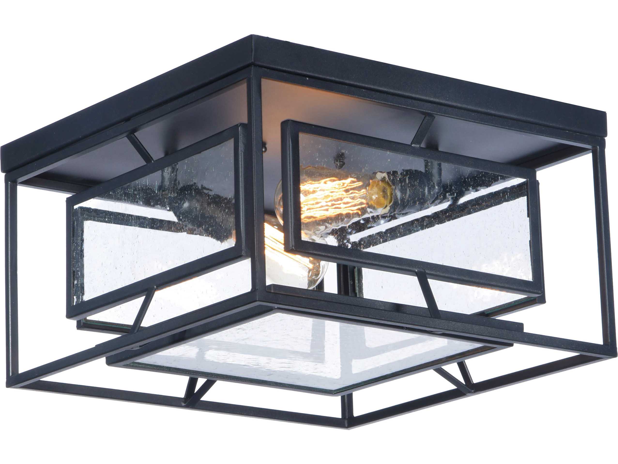 Maxim Lighting Era 2-Light Black Geometric Flush Mount