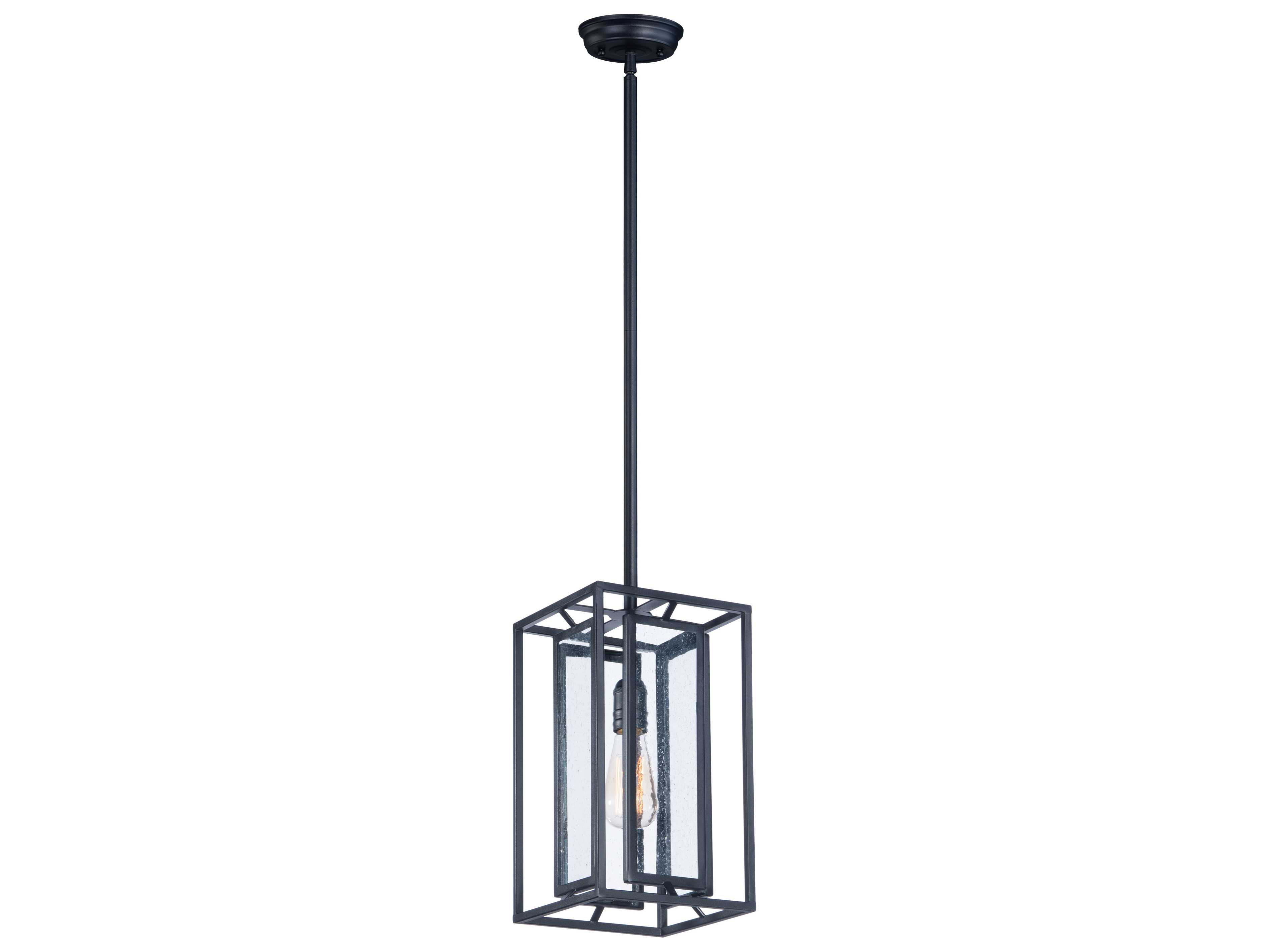 Maxim Lighting Era 1-Light Black Geometric Mini Pendant