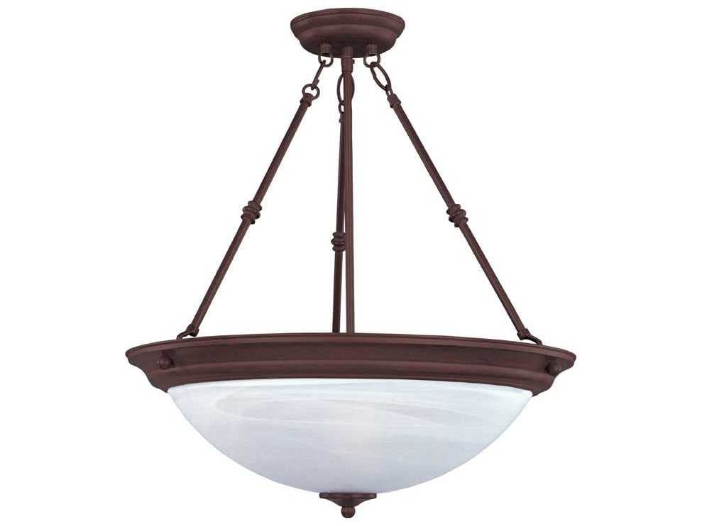 Maxim Lighting Essentials 3-Light Oil Rubbed Bronze Glass Bowl Pendant