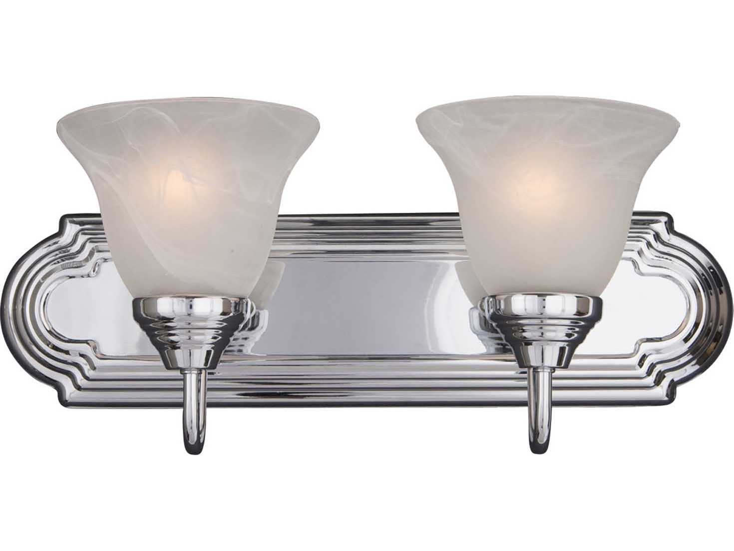 Maxim Lighting Essentials 2-Light Polished Chrome Glass Vanity Light