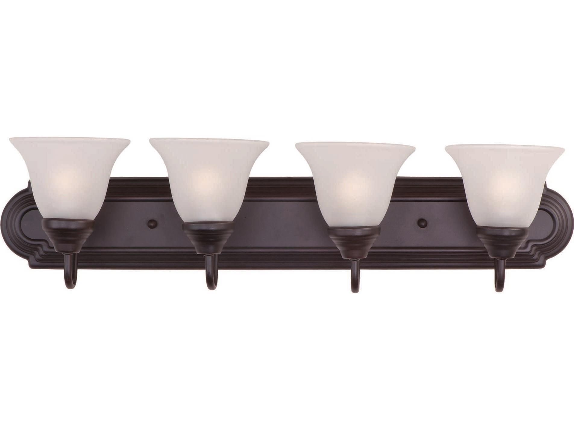 Maxim Lighting Essentials 4-Light Oil Rubbed Bronze Glass Vanity Light