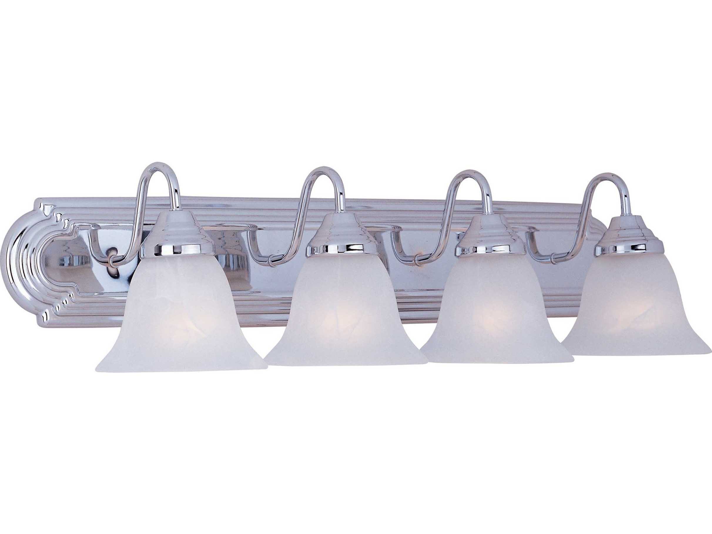 Maxim Lighting Essentials 4-Light Polished Chrome Glass Vanity Light