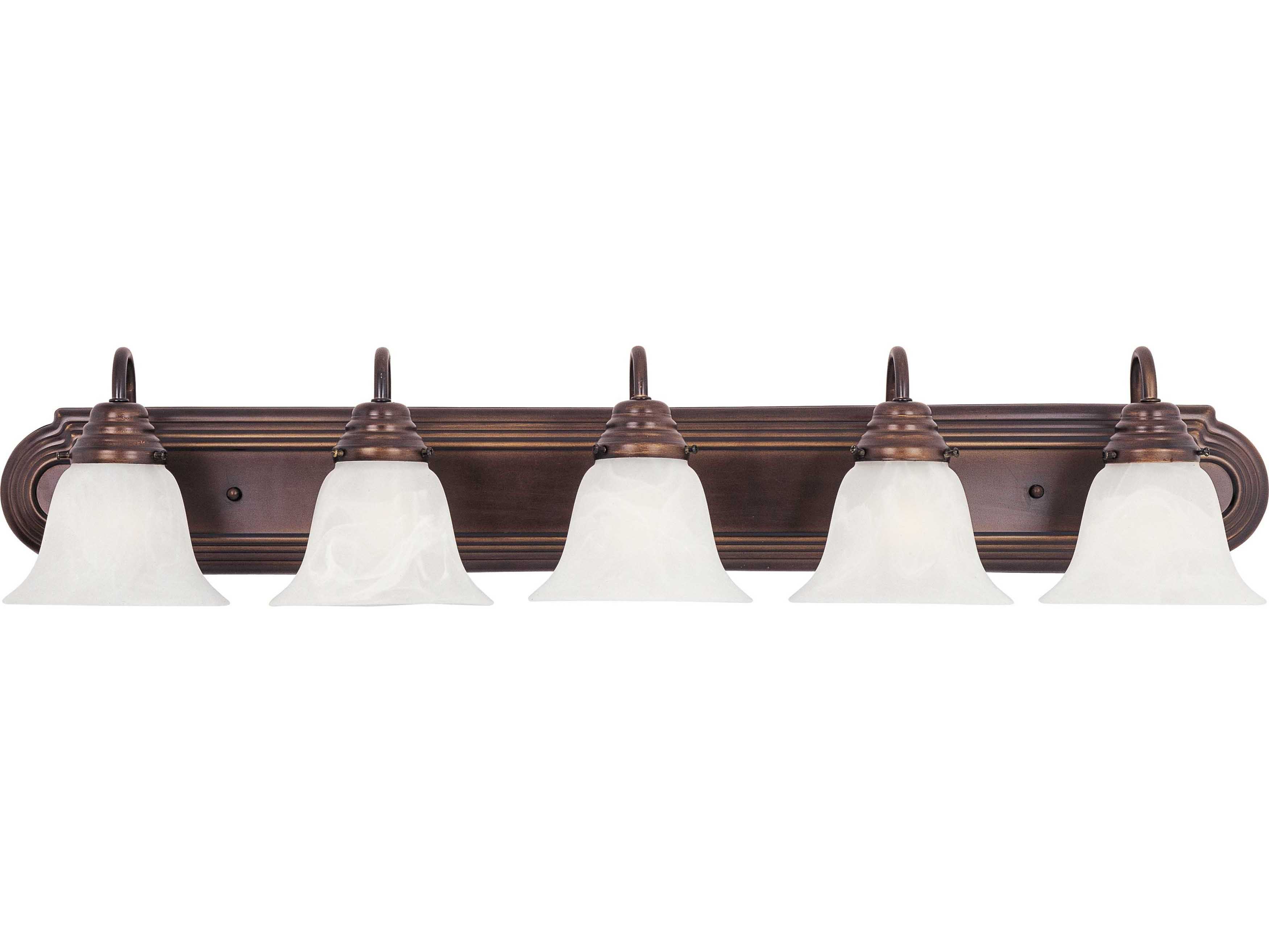 Maxim Lighting Essentials 5-Light Oil Rubbed Bronze Glass Vanity Light