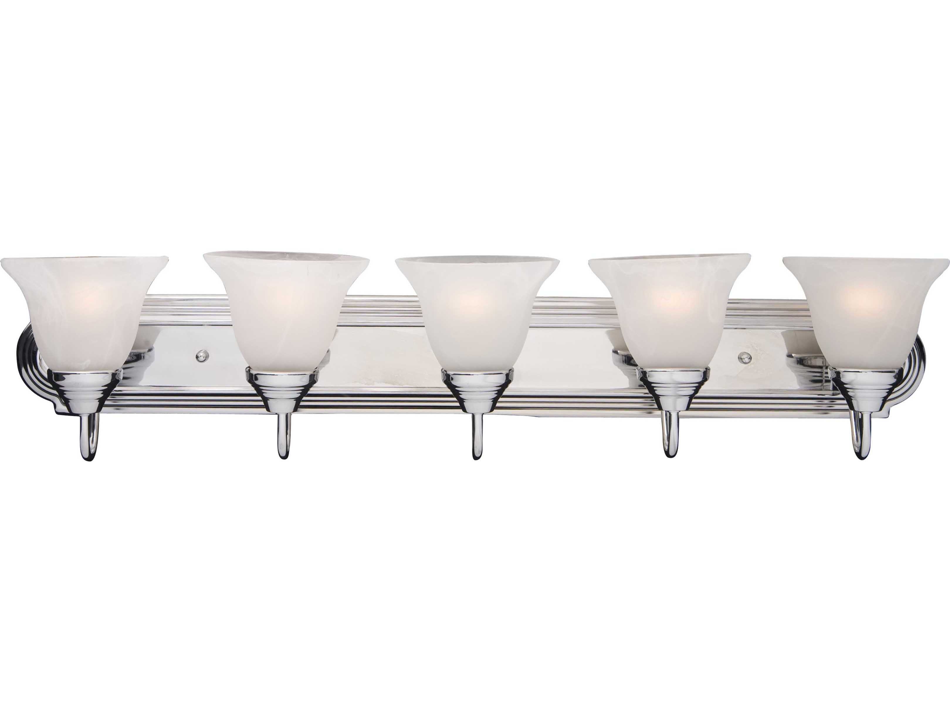 Maxim Lighting Essentials 5-Light Polished Chrome Glass Vanity Light