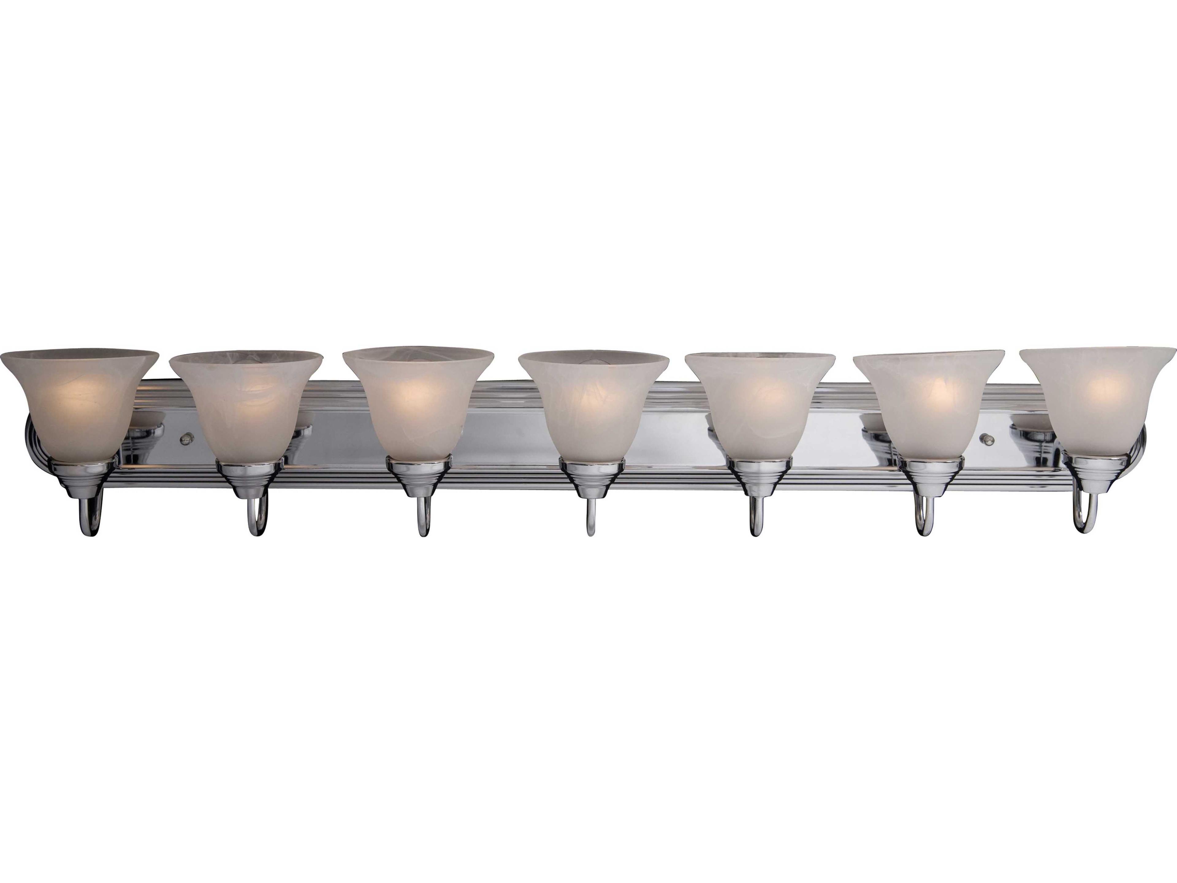 Maxim Lighting Essentials 7-Light Polished Chrome Glass Vanity Light