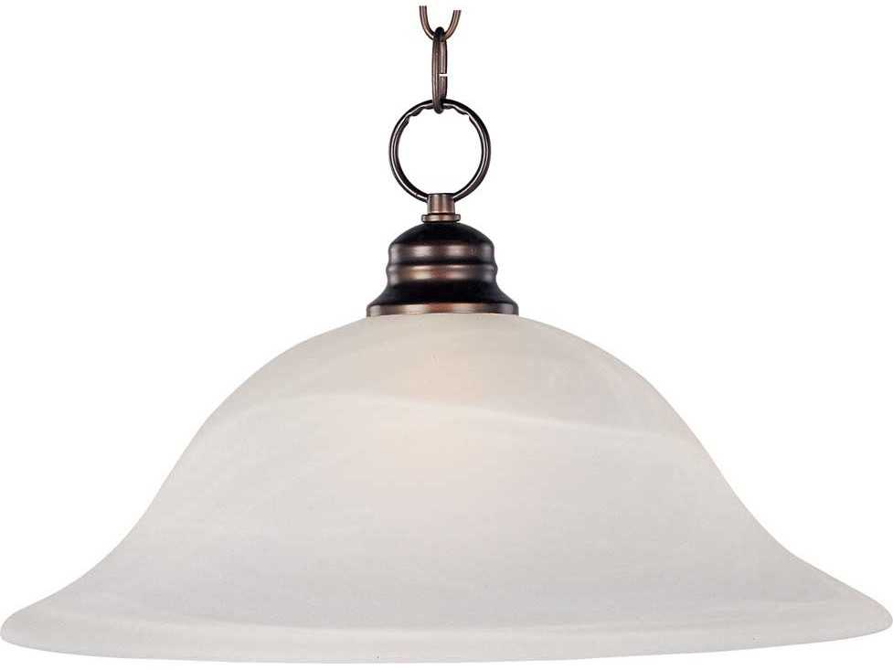 Maxim Lighting Essentials 1-Light Satin Nickel Glass Bell Pendant