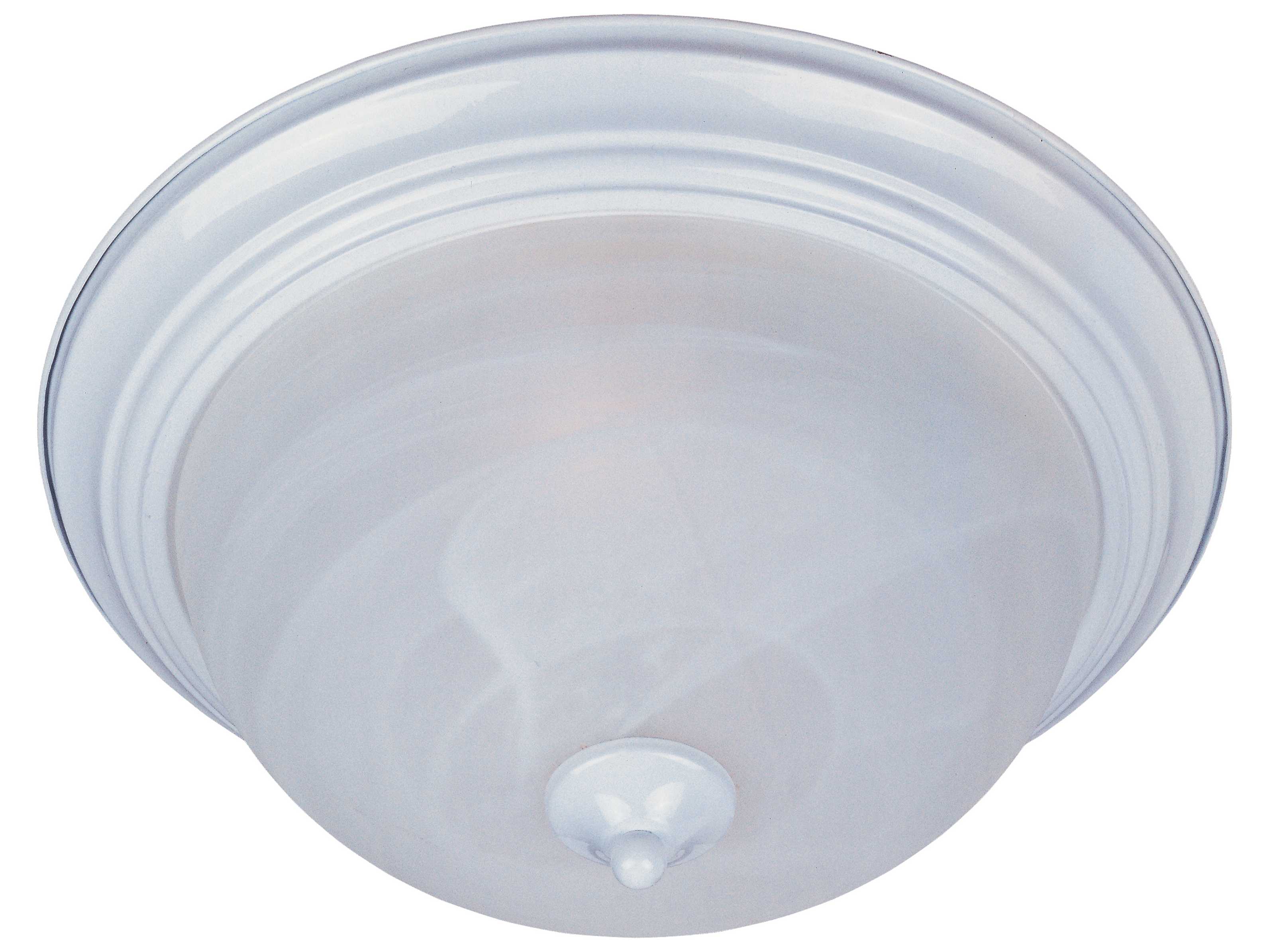 Maxim Lighting Essentials 1-Light White Glass Bell Flush Mount