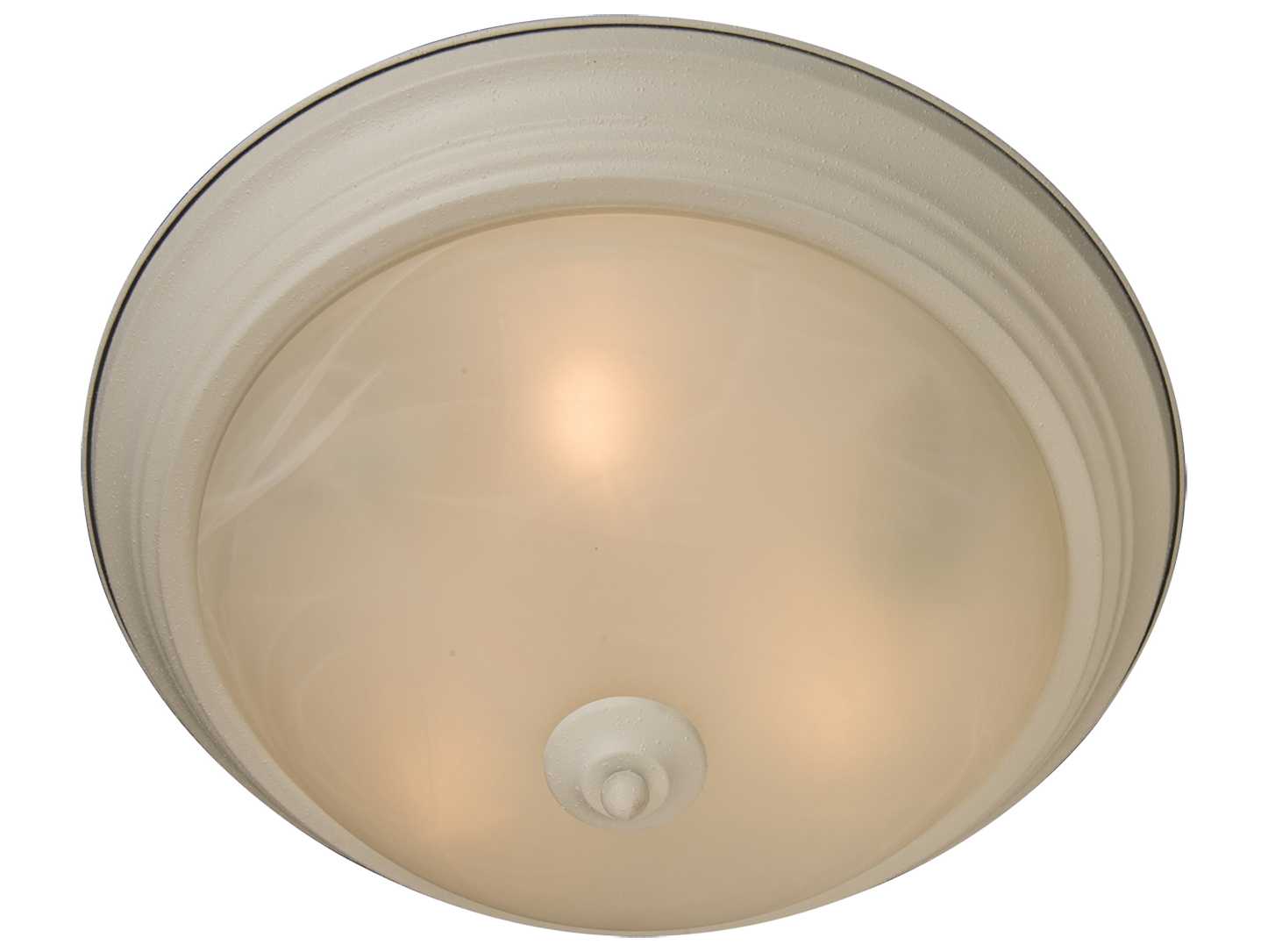 Maxim Lighting Essentials 3-Light Textured White Glass Bell Flush Mount