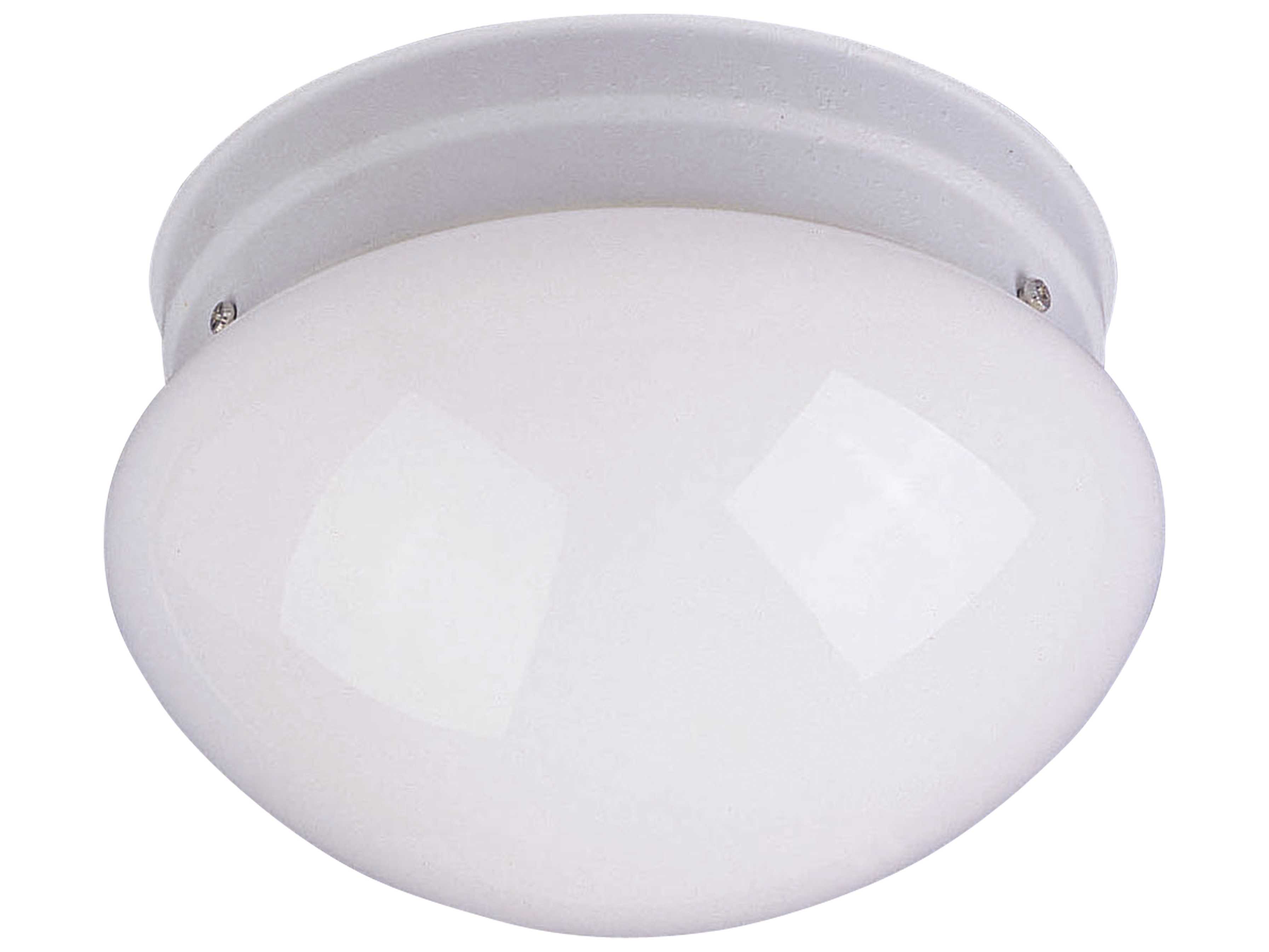 Maxim Lighting Essentials 2-Light White Glass Bowl Flush Mount