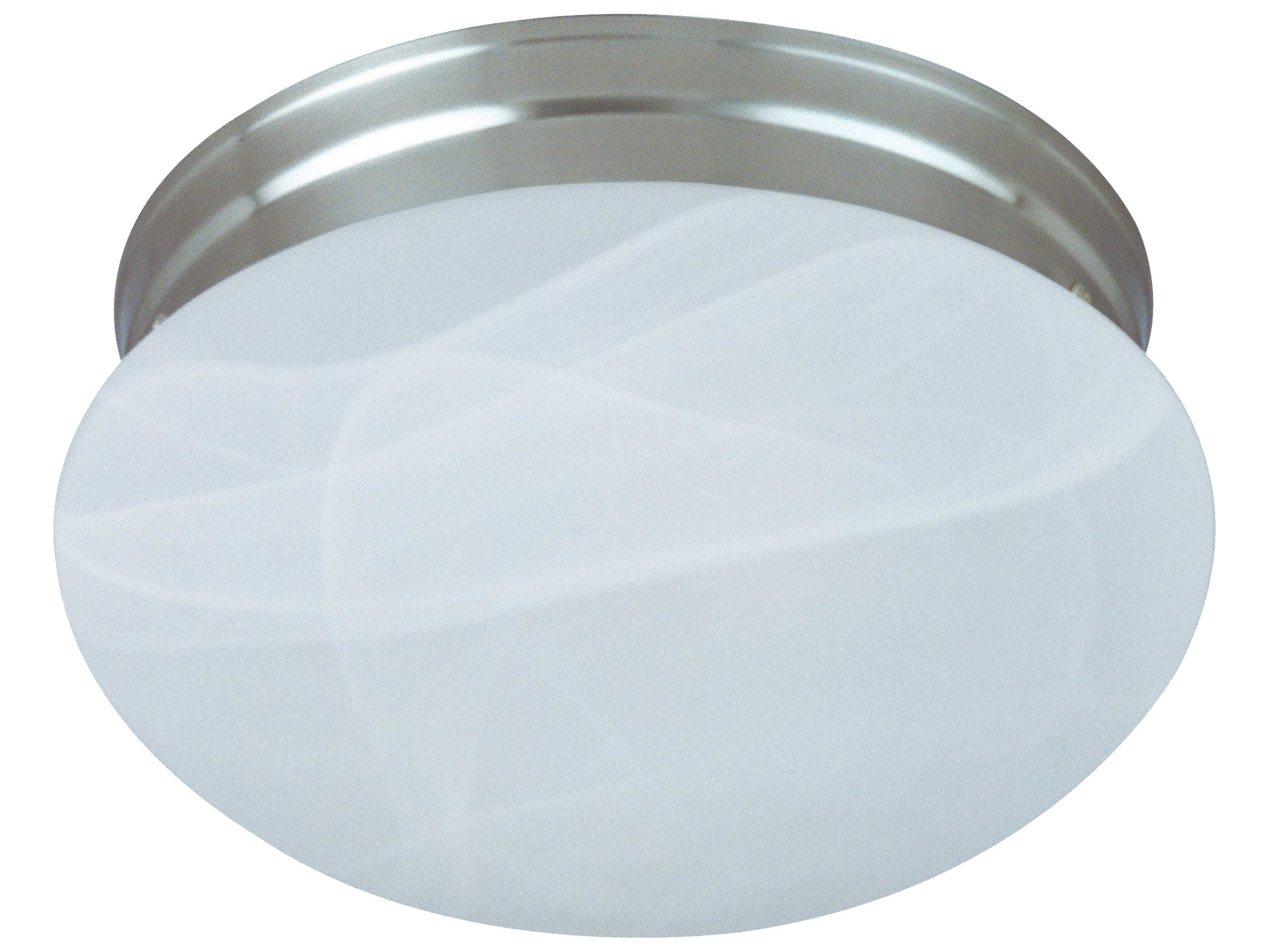 Maxim Lighting Essentials 2-Light Satin Nickel Glass Bowl Flush Mount