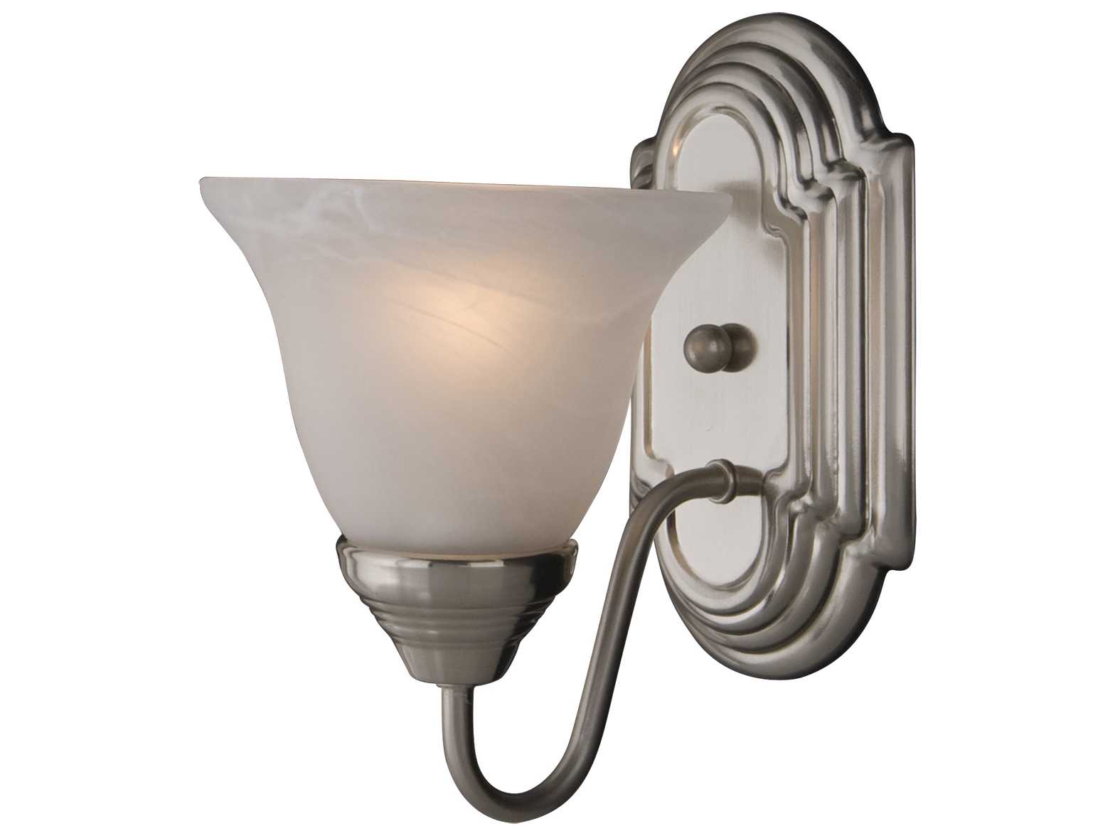 Maxim Lighting Essentials Satin Nickel Glass Wall Sconce