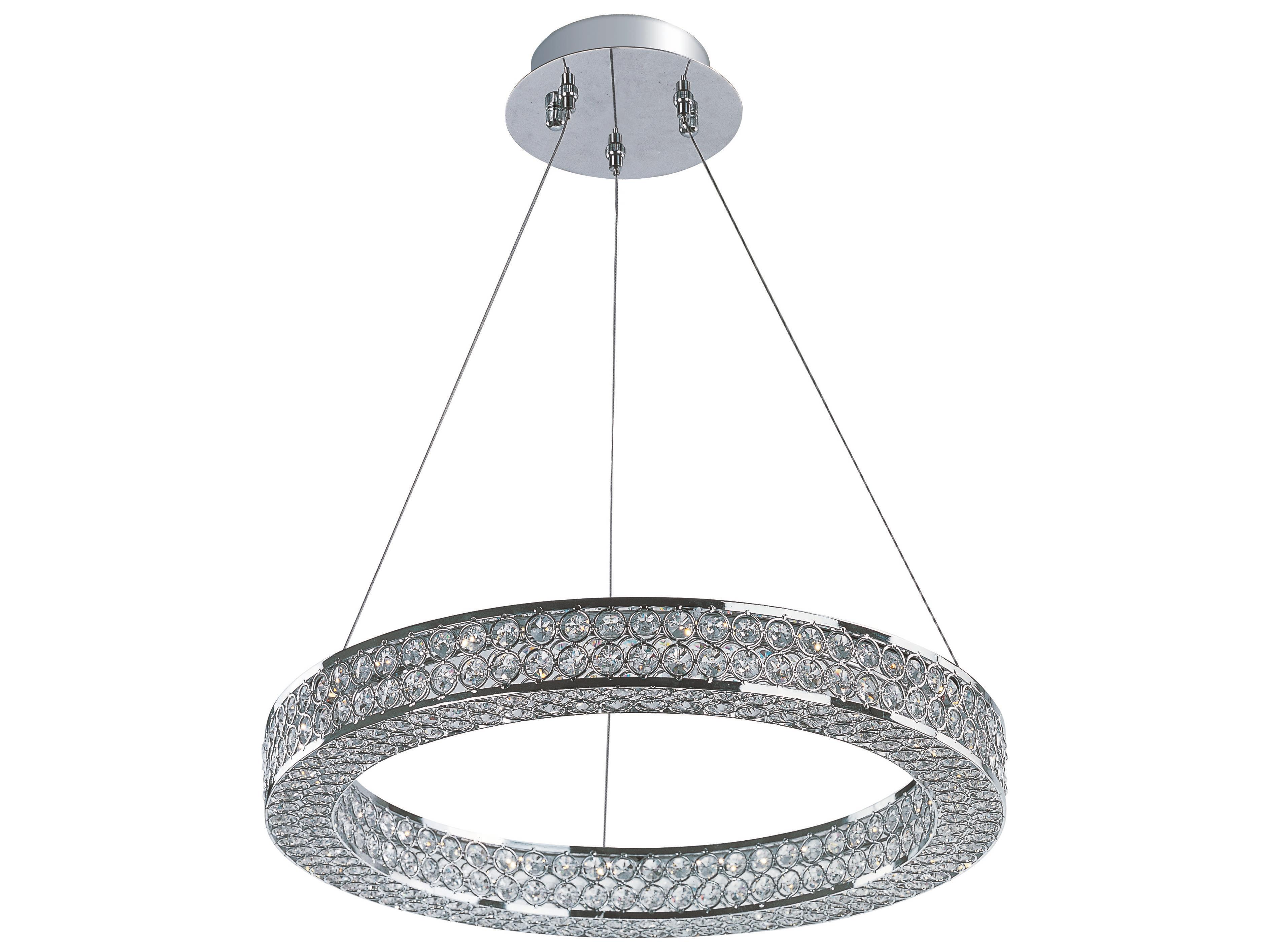 Maxim Lighting Eternity 1-Light Polished Chrome Crystal LED Round Pendant