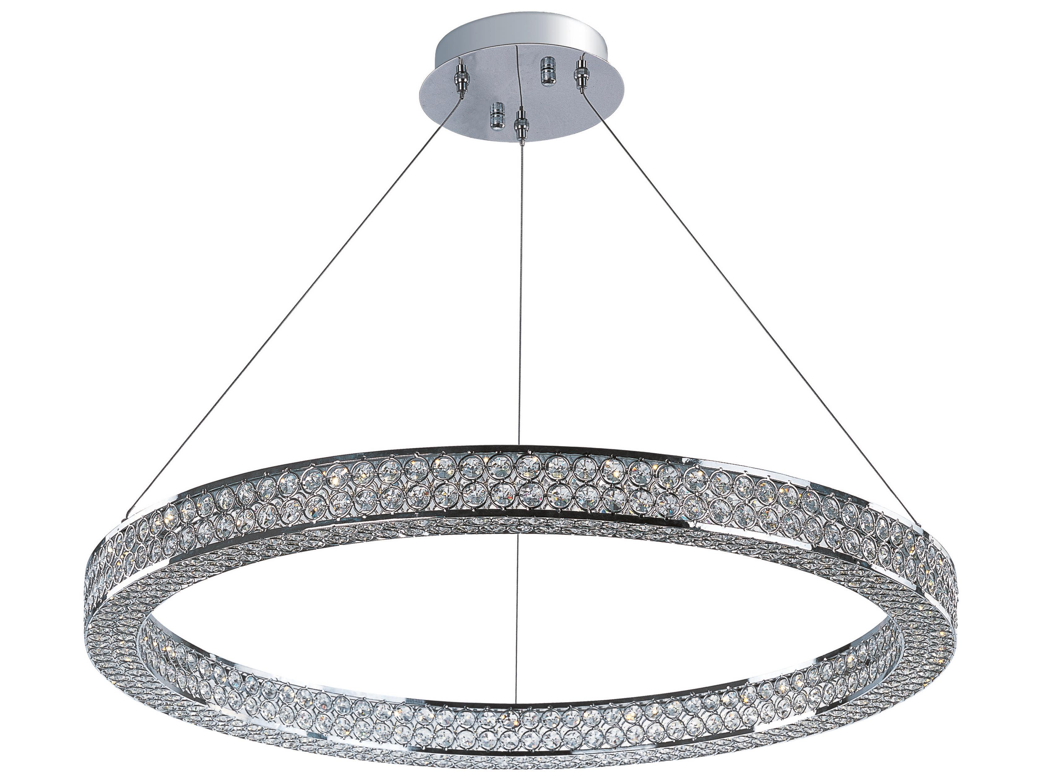 Maxim Lighting Eternity 1-Light Polished Chrome Crystal LED Round Pendant