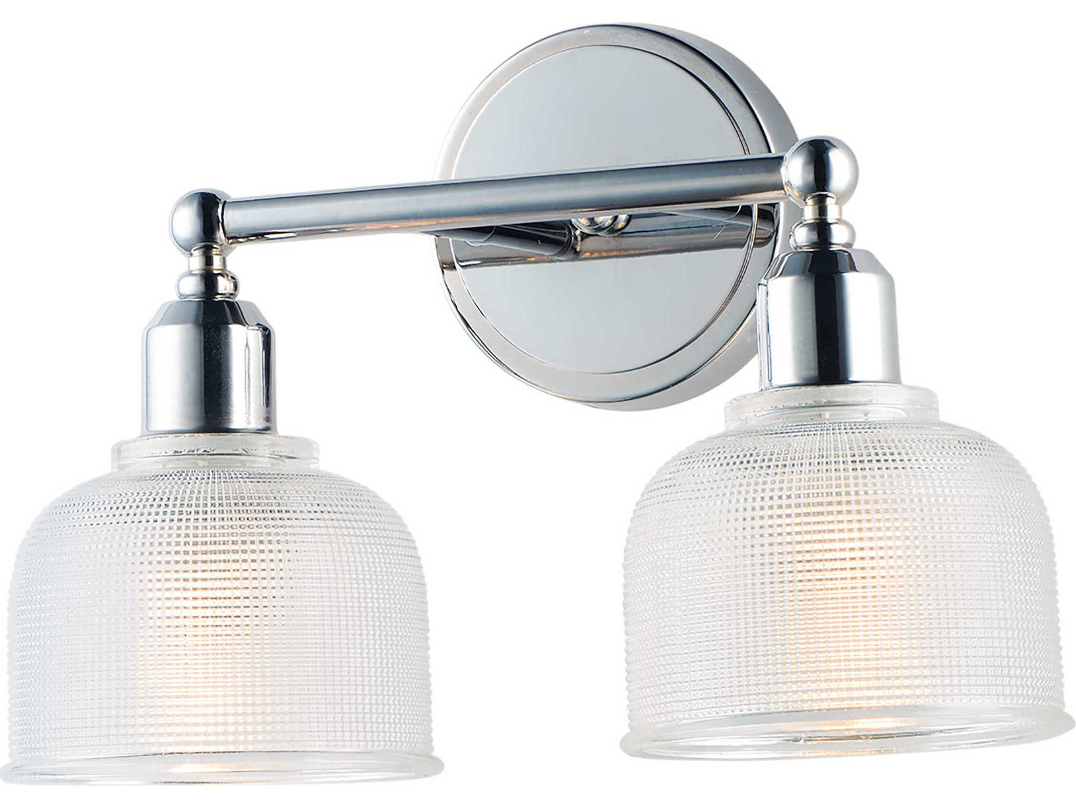 Maxim Lighting Hollow 2-Light Polished Chrome Glass Vanity Light