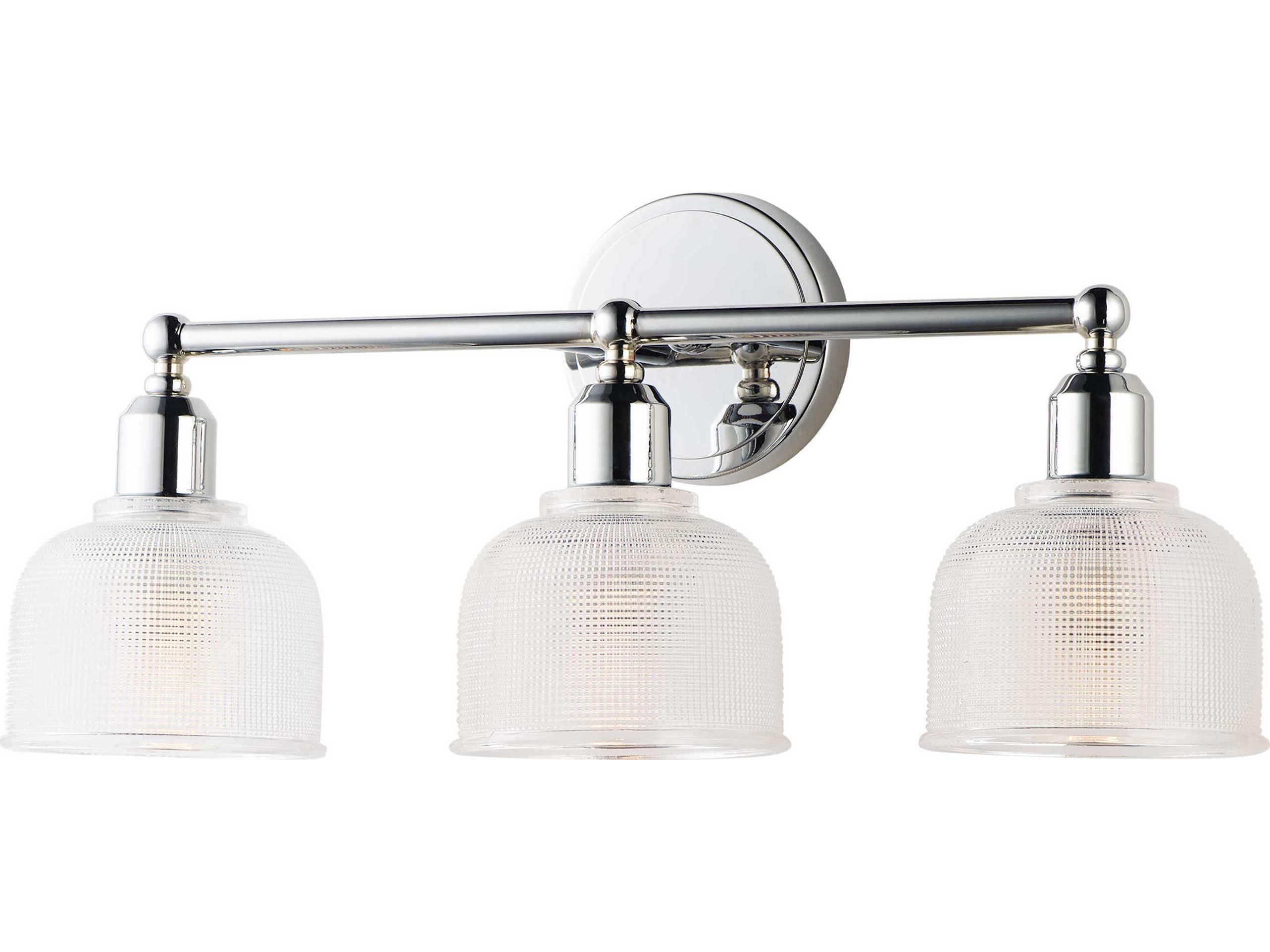 Maxim Lighting Hollow 3-Light Polished Chrome Glass Vanity Light