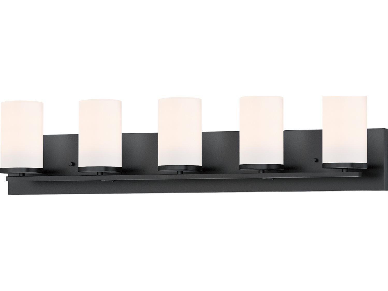 Maxim Lighting Lateral 5-Light Black Glass Vanity Light