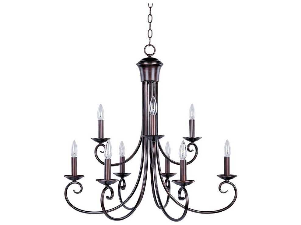 Maxim Lighting Loft 9-Light Oil Rubbed Bronze Candelabra Tiered Chandelier