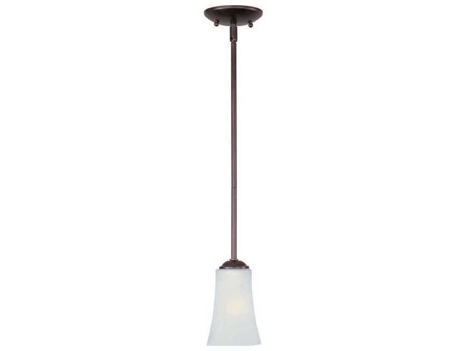 Maxim Lighting Logan 1-Light Oil Rubbed Bronze Glass Empire Mini Pendant