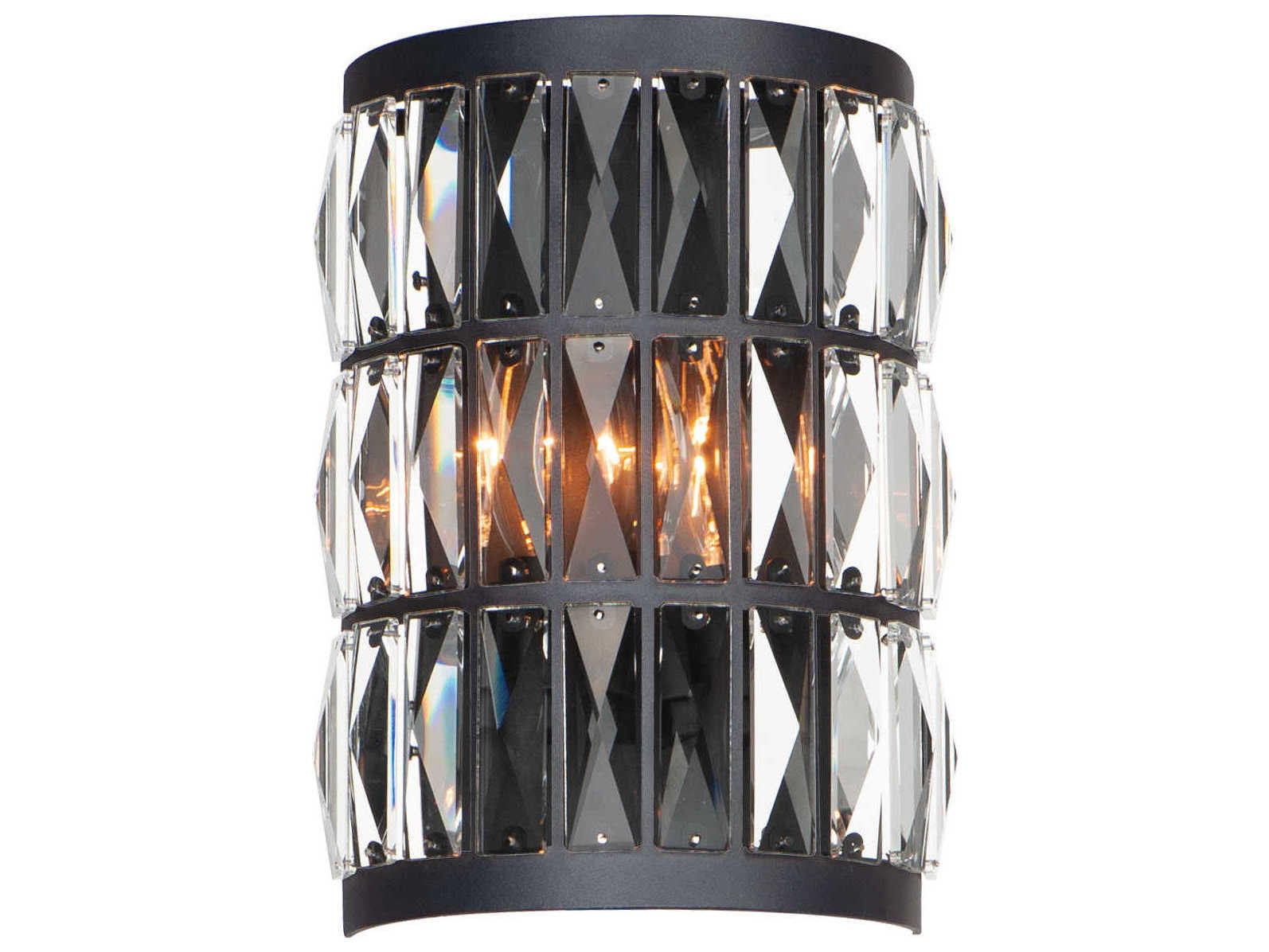 Maxim Lighting Madeline 2-Light Black Crystal Wall Sconce
