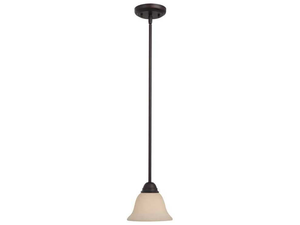 Maxim Lighting Manor 1-Light Oil Rubbed Bronze Glass Bell Pendant