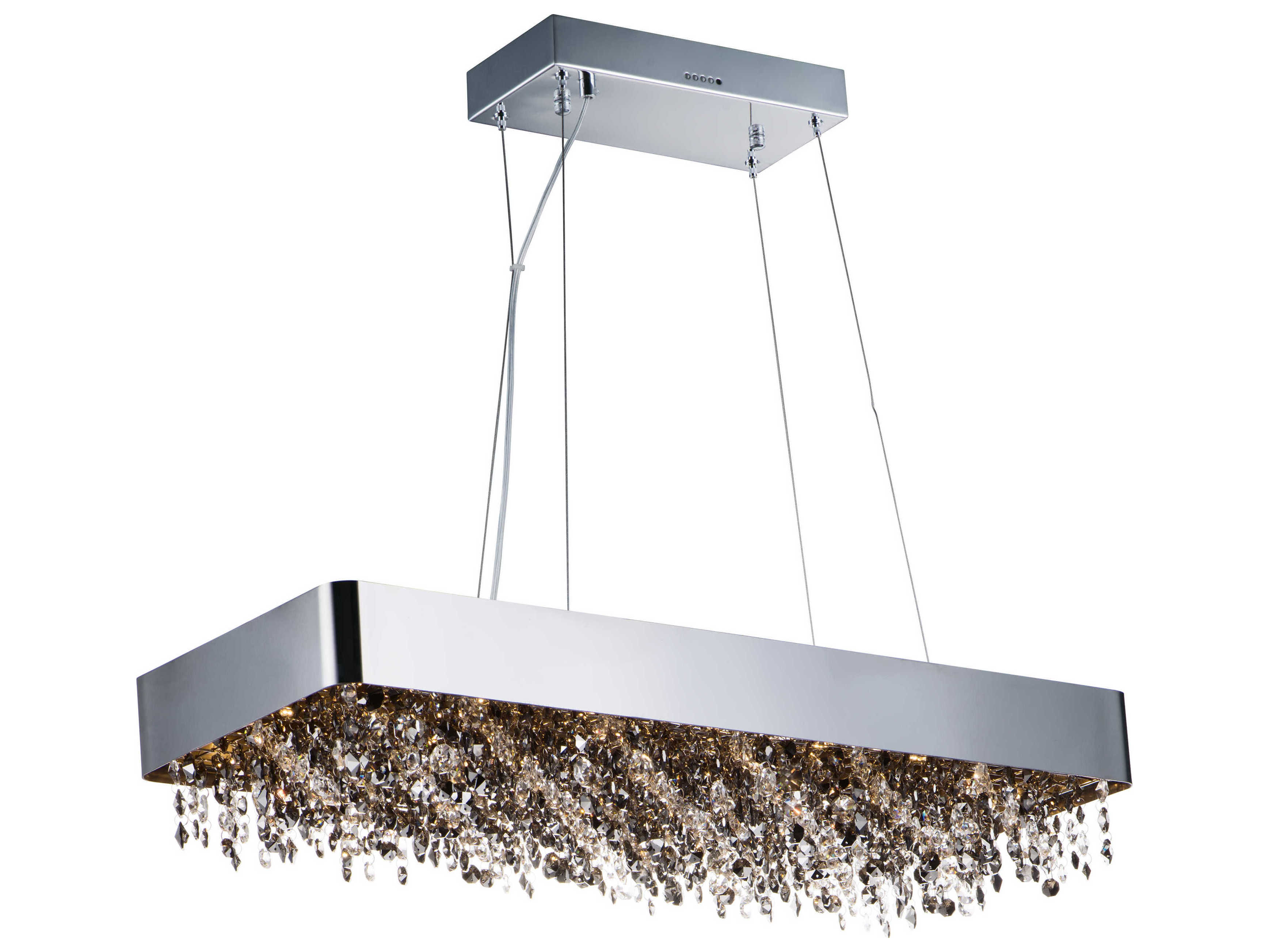 Maxim Lighting Mystic 22-Light Polished Chrome Crystal LED Geometric Island Pendant