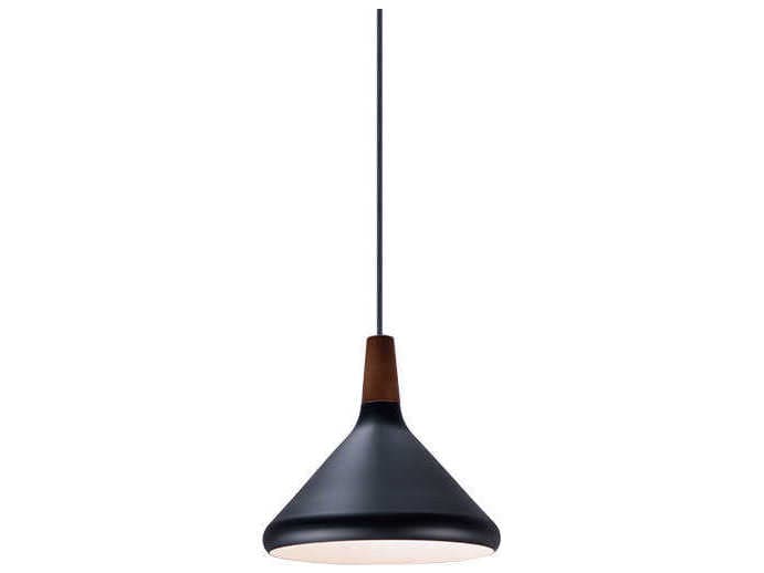Maxim Lighting Nordic 1-Light Walnut Black Mini Pendant