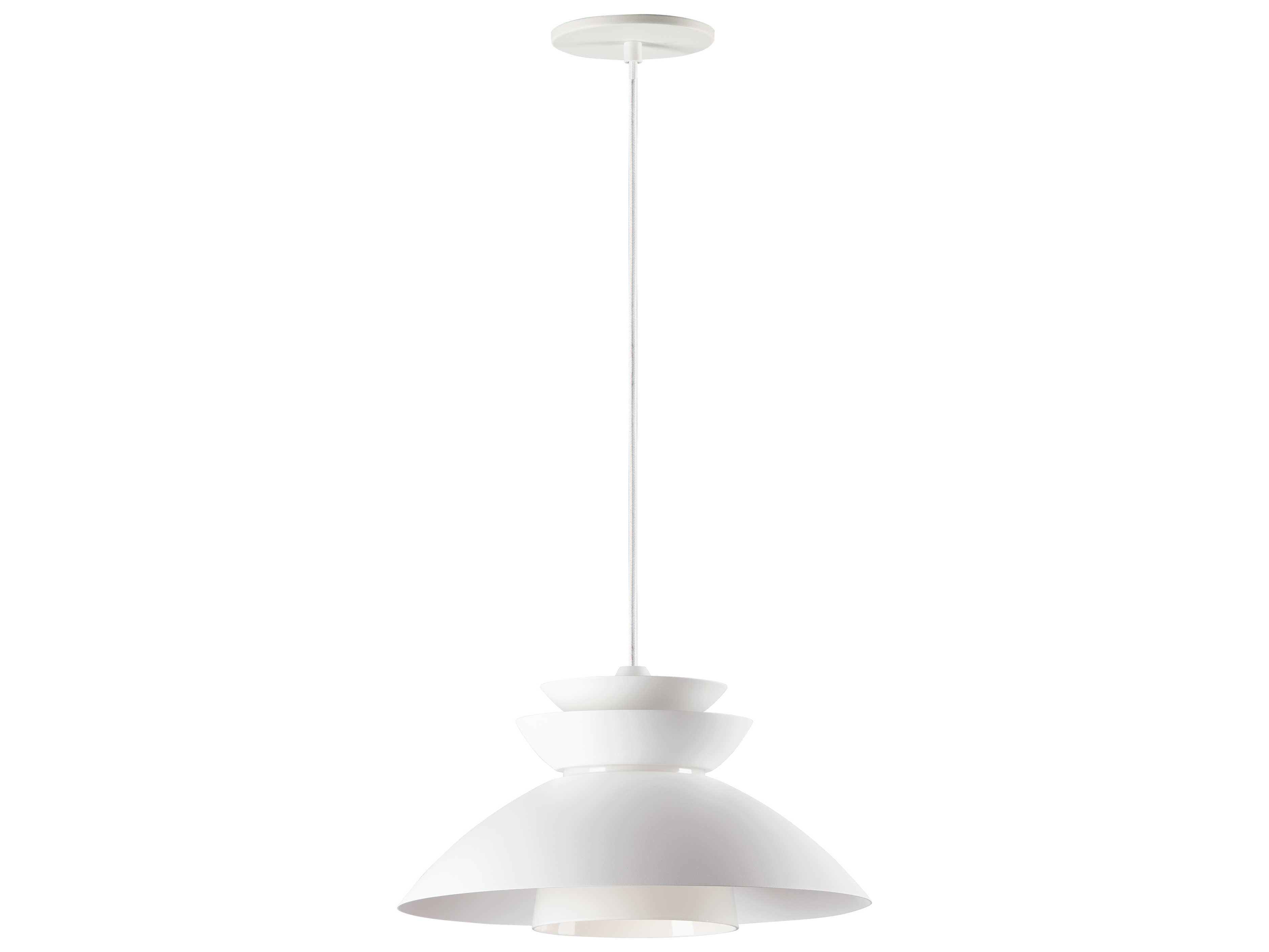 Maxim Lighting Nordic 1-Light White Glass Bowl Pendant