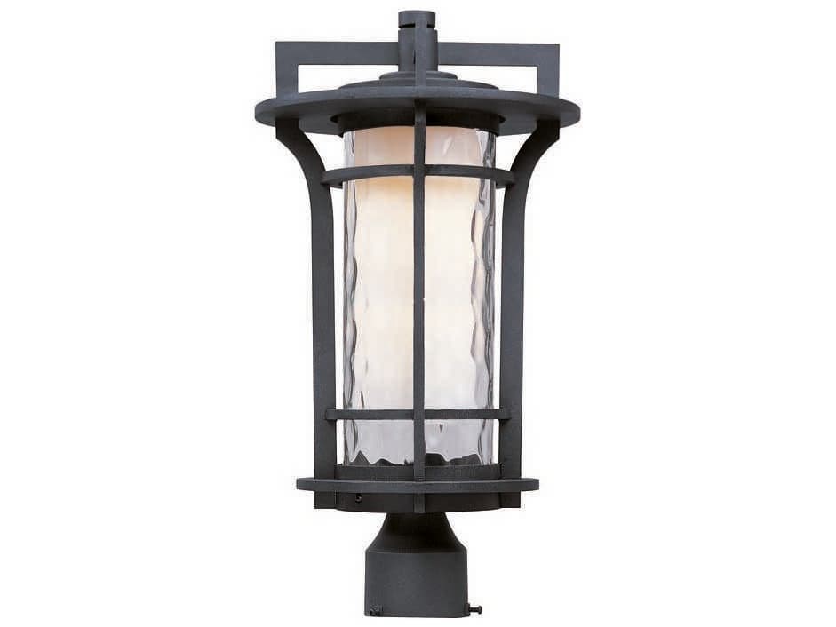 Maxim Lighting Oakville & Water Glass Incandescent Outdoor Post Light
