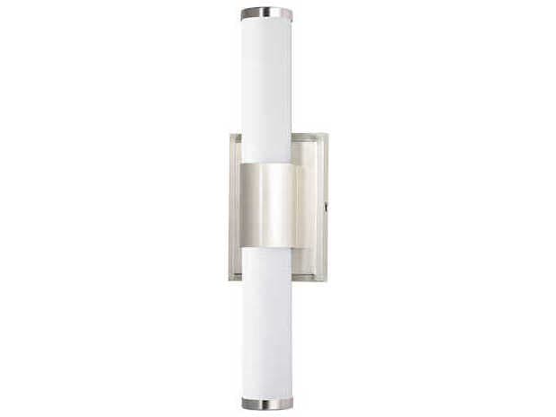Maxim Lighting Optic 1-Light Satin Nickel White Glass LED Vanity Light