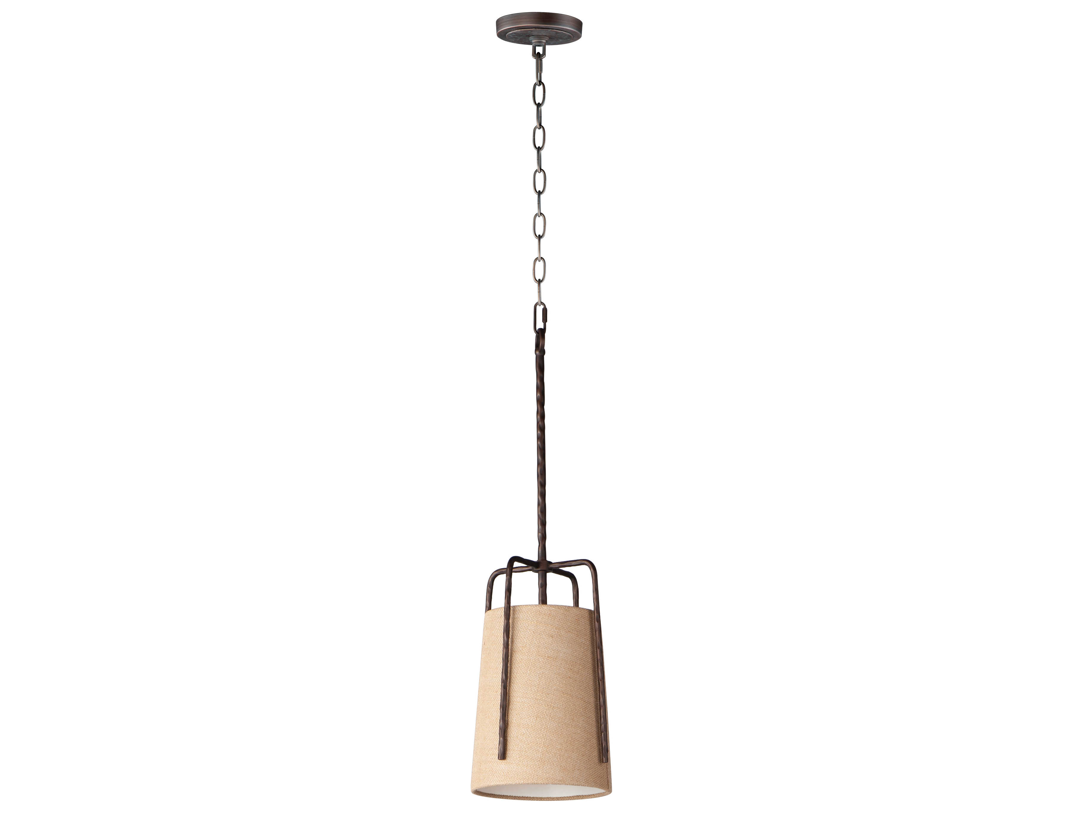 Maxim Lighting Pitchfork 1-Light Oil Rubbed Bronze Bell Mini Pendant