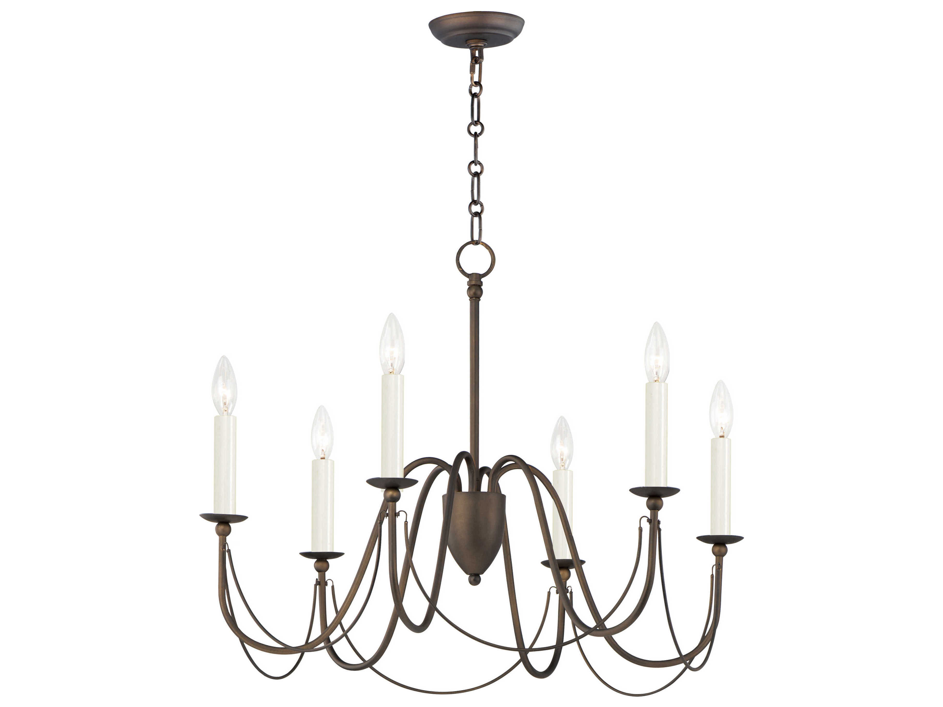 Maxim Lighting Plumette 6-Light Chestnut Bronze Candelabra Chandelier