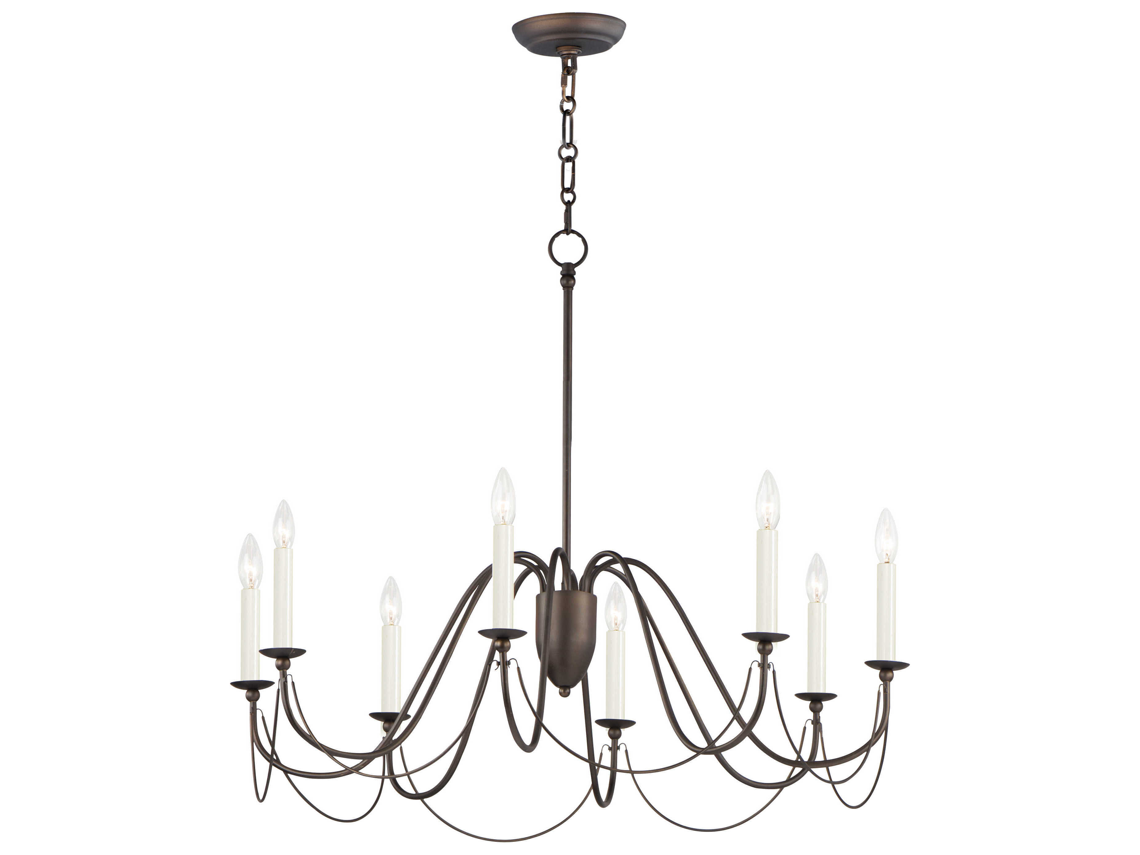 Maxim Lighting Plumette 8-Light Chestnut Bronze Candelabra Chandelier