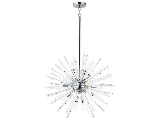 Maxim Lighting Polaris 12-Light Polished Chrome Clear Glass Sputnik Pendant