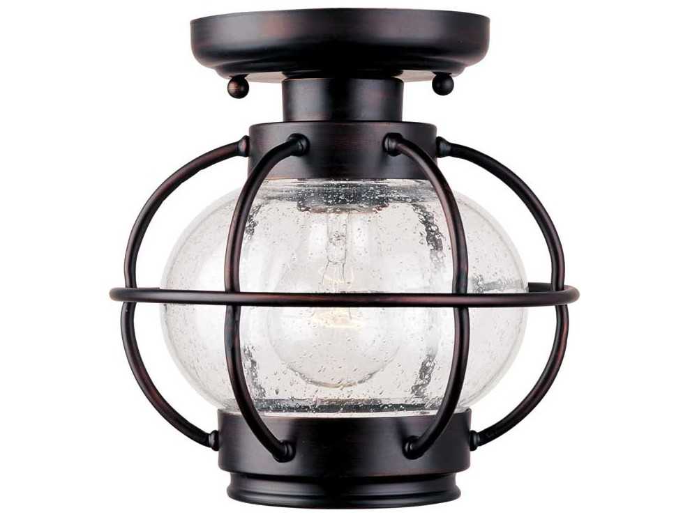 Maxim Lighting Portsmouth & Seedy Glass Outdoor Ceiling Light