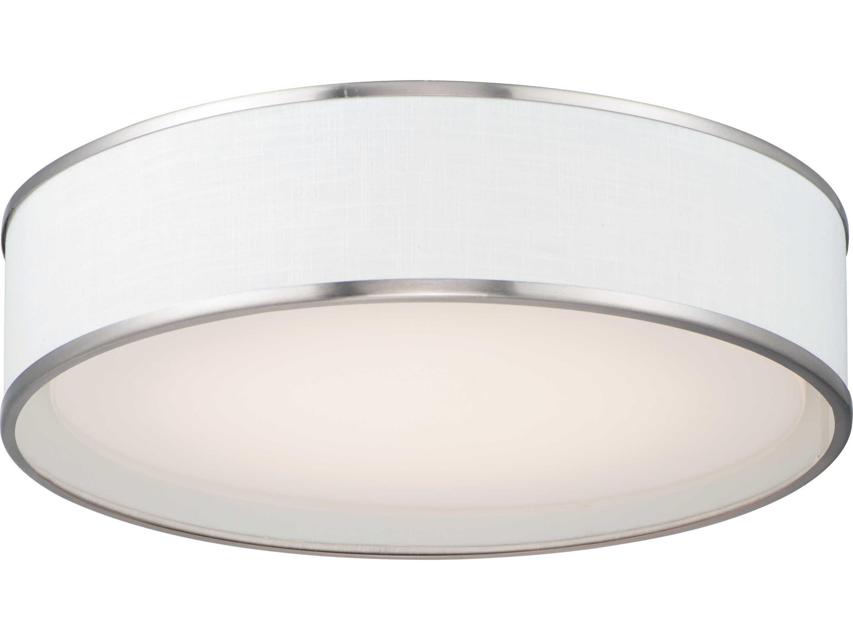 Maxim Lighting Prime 3-Light Satin Nickel LED Drum Flush Mount