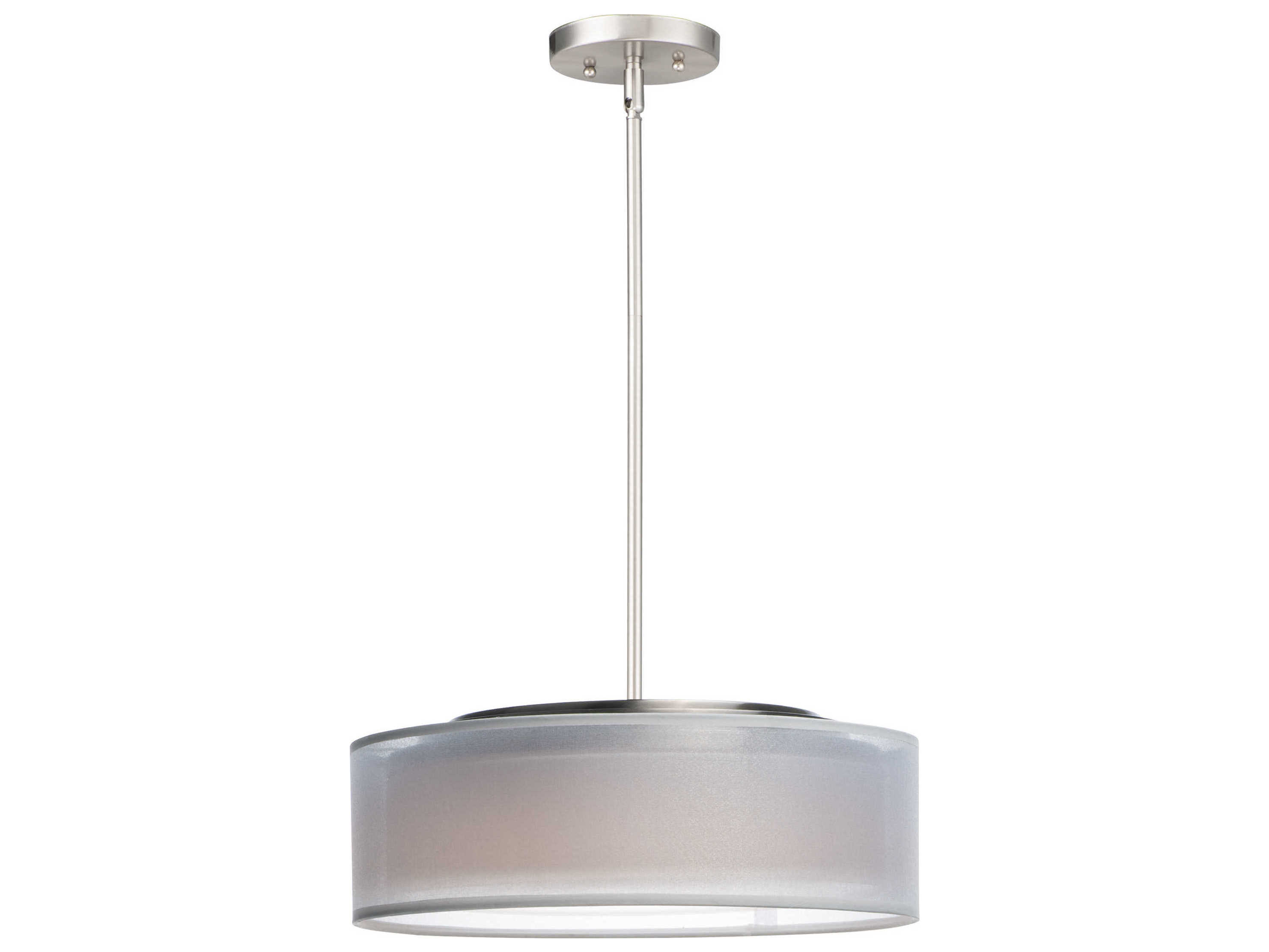 Maxim Lighting Prime 3-Light Satin Nickel LED Drum Pendant