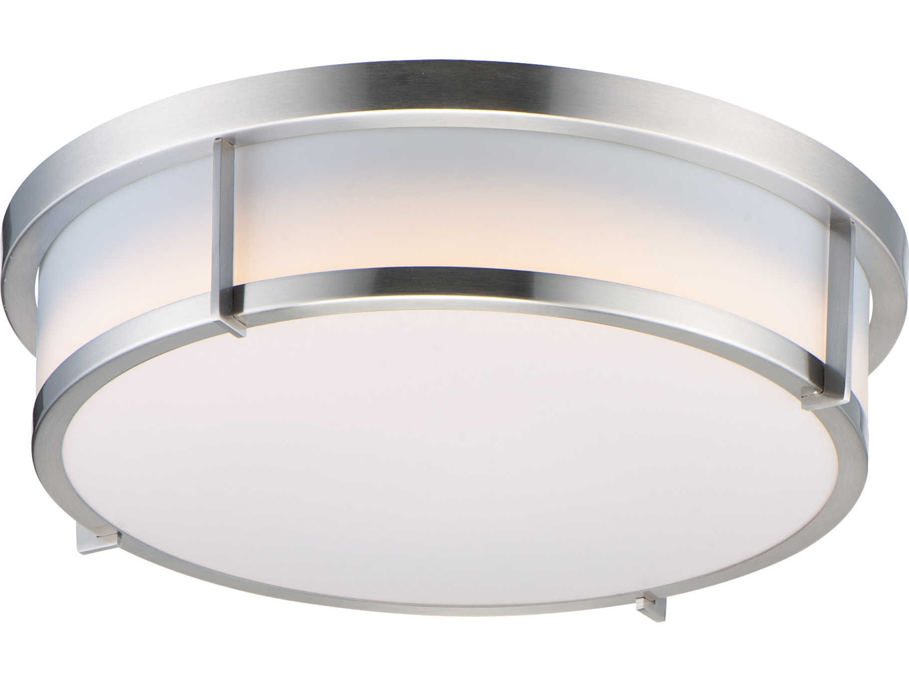 Maxim Lighting Rogue 1-Light Nickel LED Drum Flush Mount