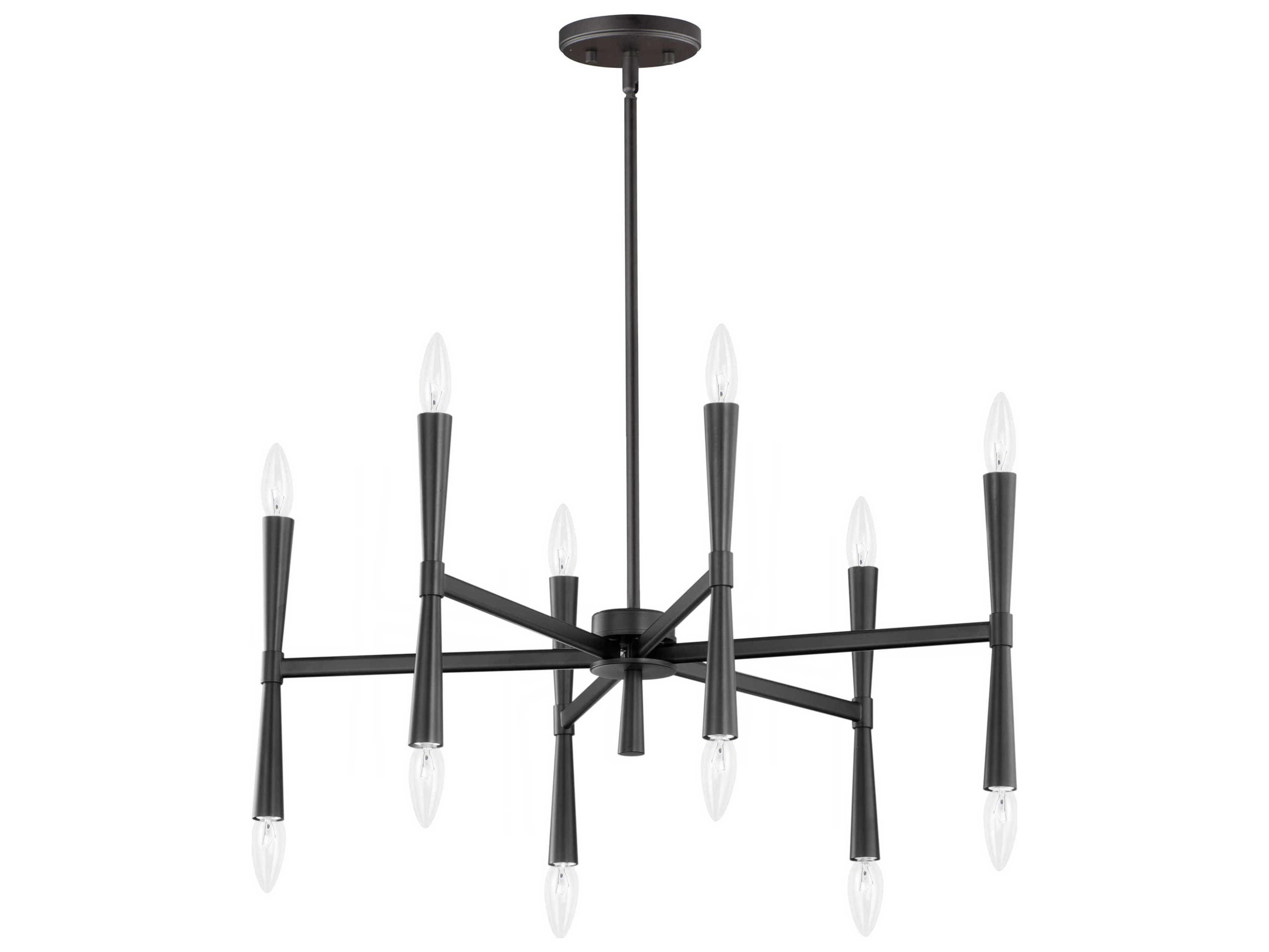Maxim Lighting Rome 12-Light Black Candelabra Chandelier
