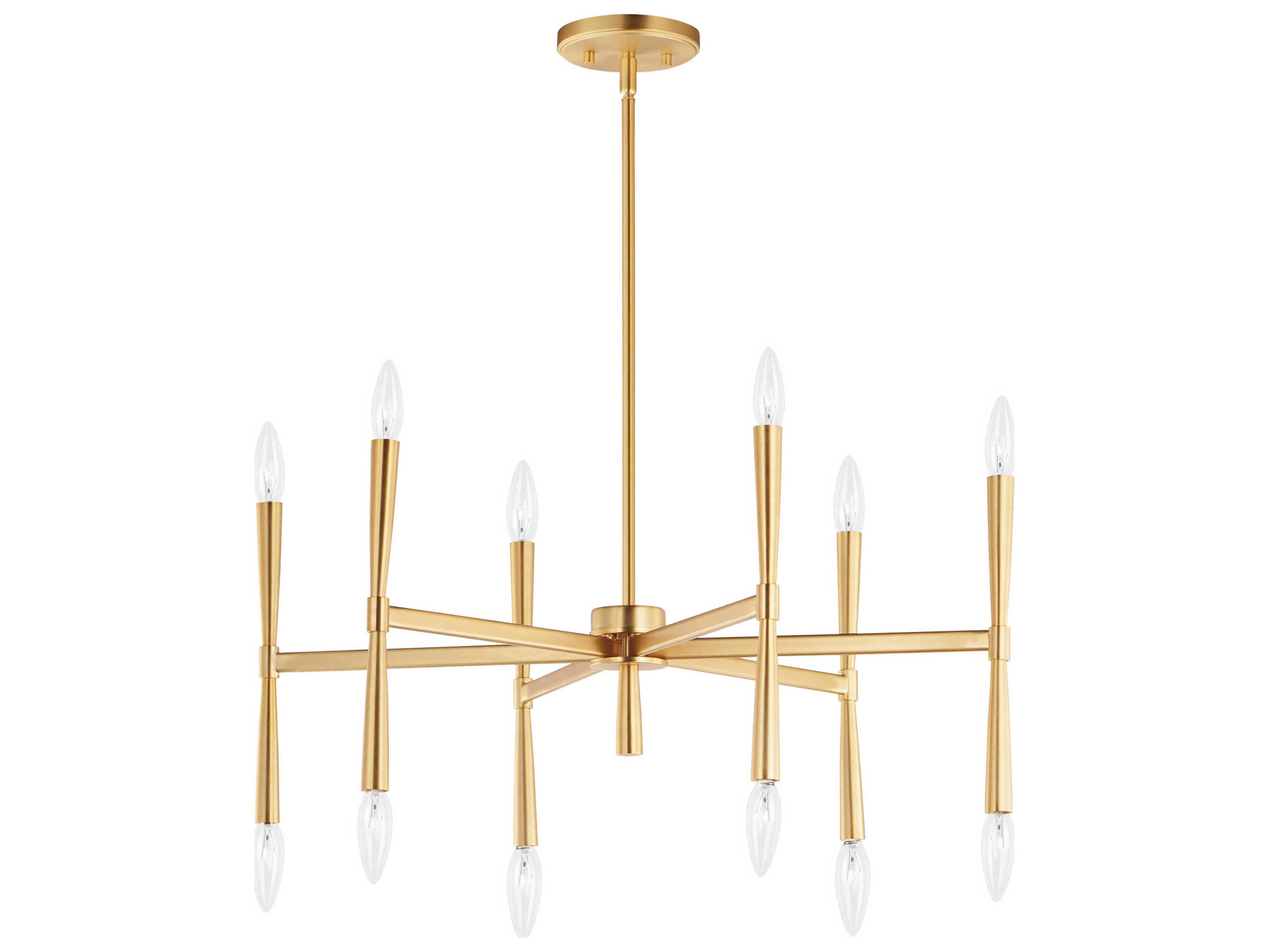 Maxim Lighting Rome 12-Light Satin Brass Candelabra Chandelier