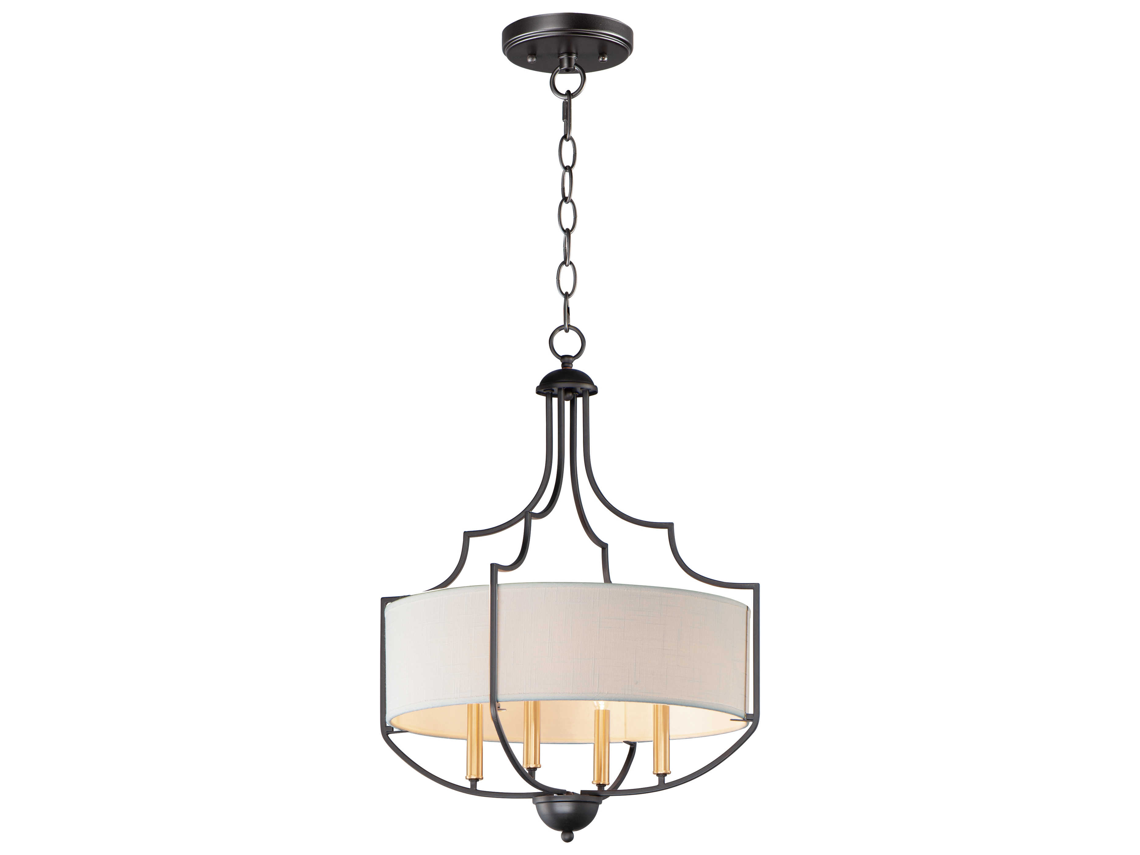 Maxim Lighting Savant 4-Light Bronze Antique Brass Candelabra Drum Chandelier