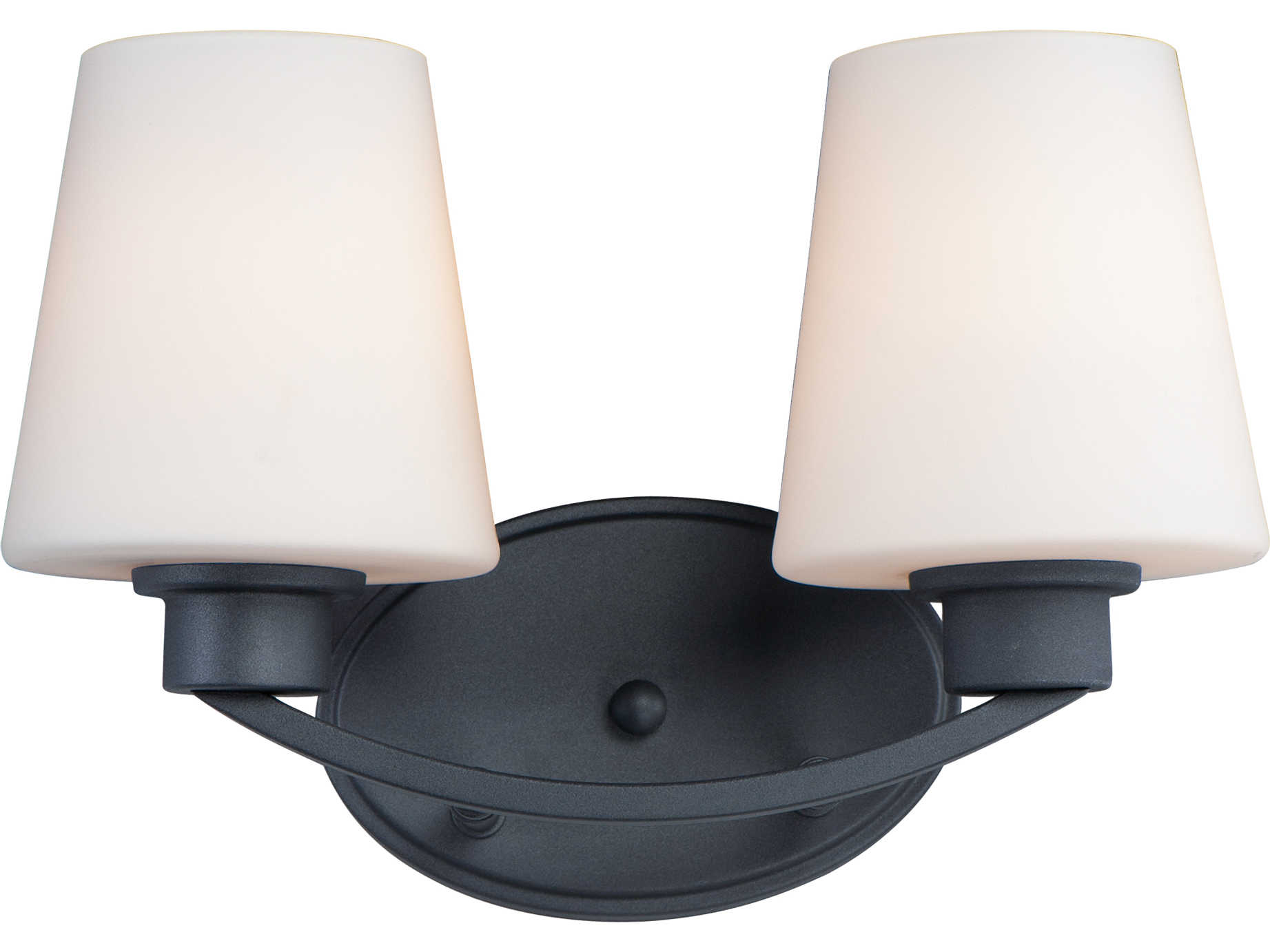 Maxim Lighting Shelter 2-Light Black Glass Vanity Light