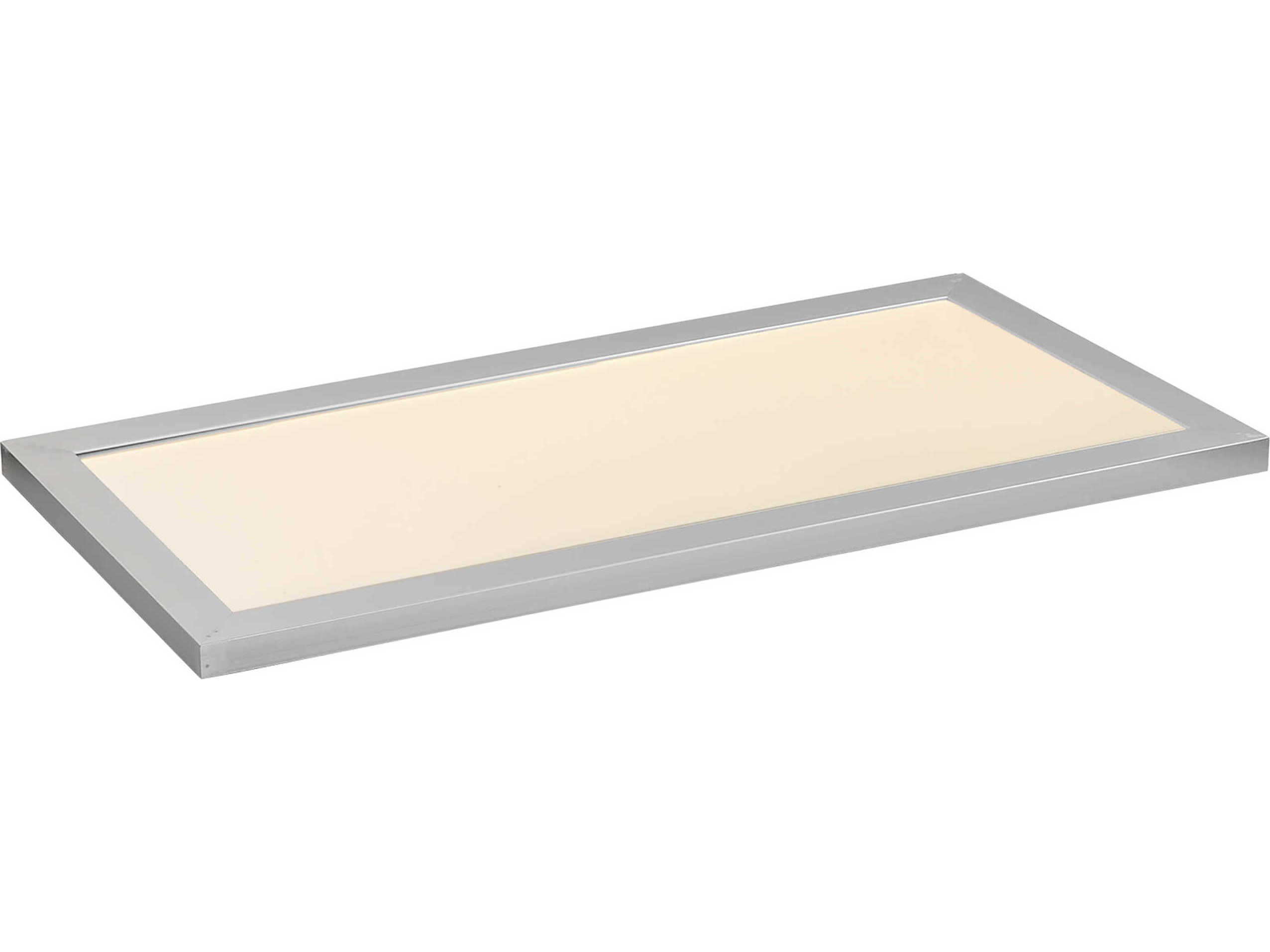 Maxim Lighting Sky Panel 1-Light Brushed Aluminum Gray Glass LED Linear Flush Mount