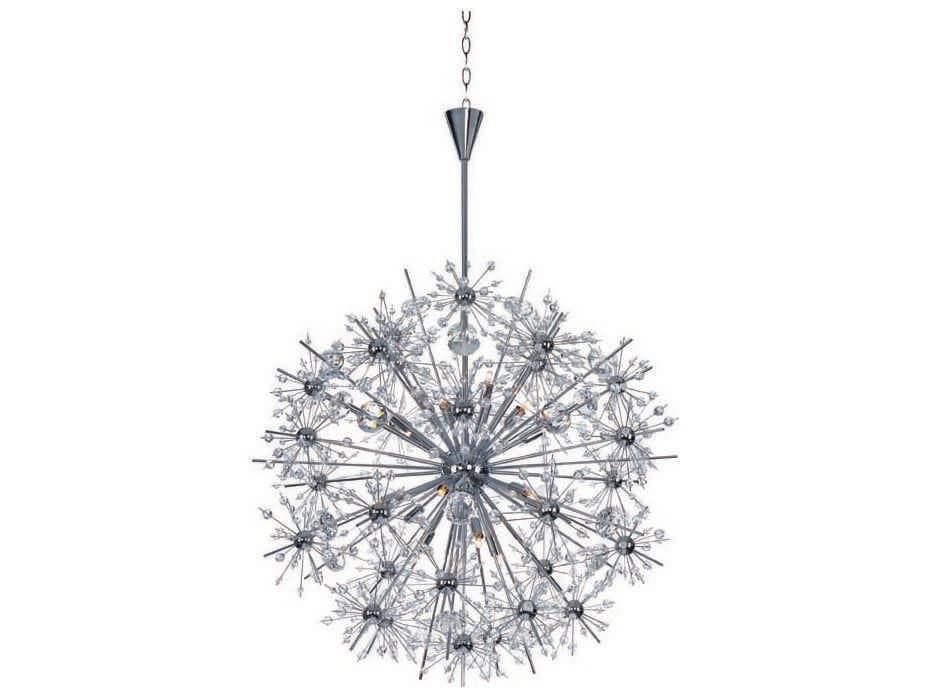 Maxim Lighting Starfire 18-Light-Light Polished Chrome Crystal Glass Sputnik Pendant