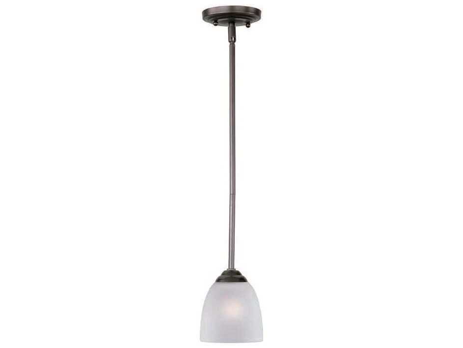 Maxim Lighting Stefan 1-Light Oil Rubbed Bronze Glass Bell Mini Pendant