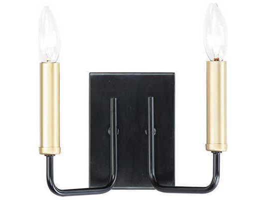 Maxim Lighting Sullivan 2-Light Black Gold Vanity Light