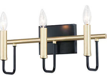 Maxim Lighting Sullivan 3-Light Black Gold Vanity Light