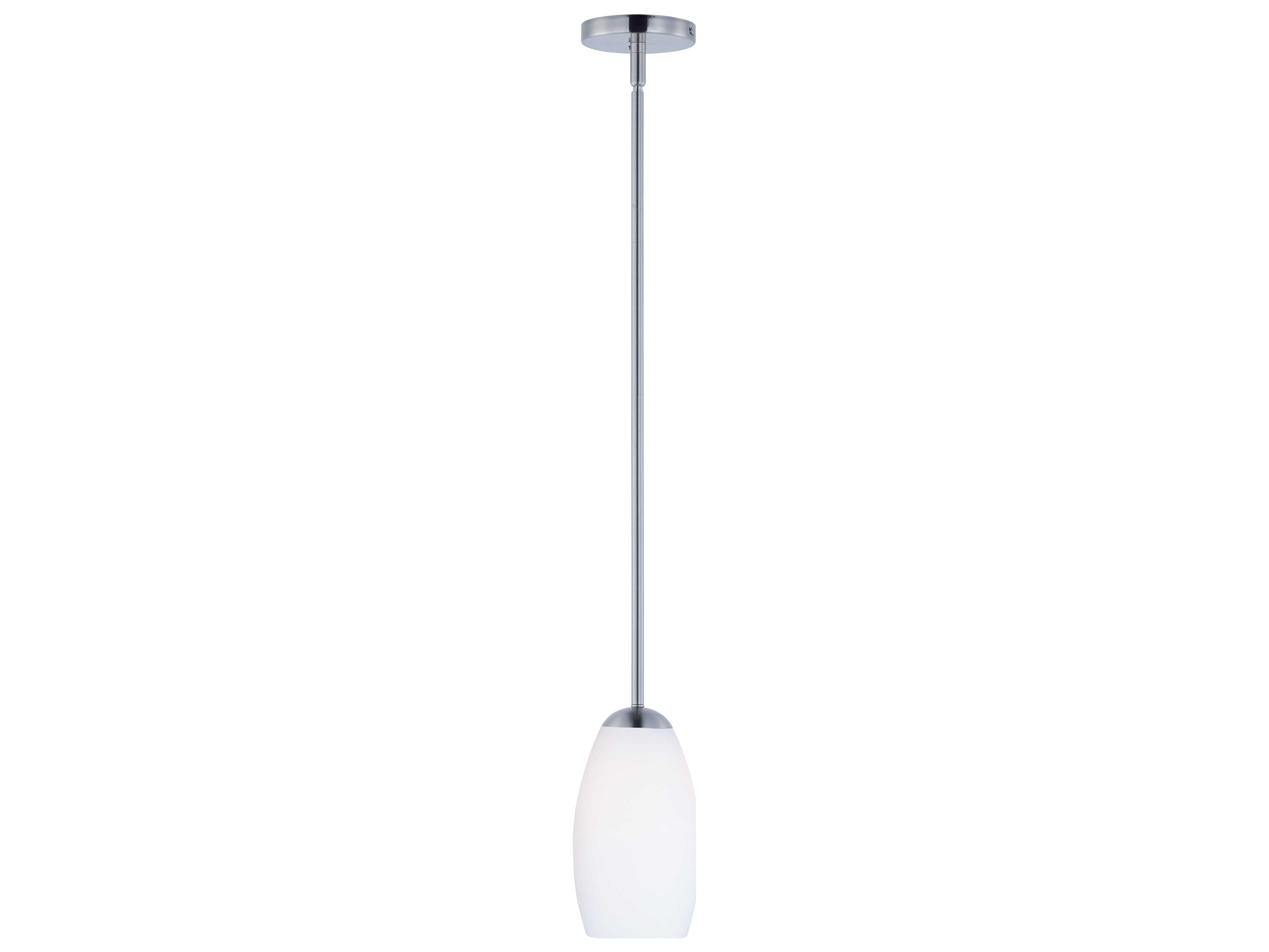 Maxim Lighting Taylor 1-Light Satin Nickel Glass Bell Mini Pendant