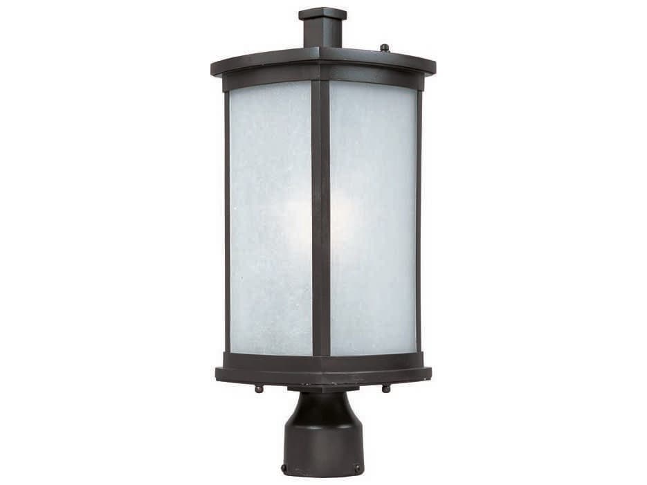 Maxim Lighting Terrace & Frosted Seedy Glass Incandescent Outdoor Post Light