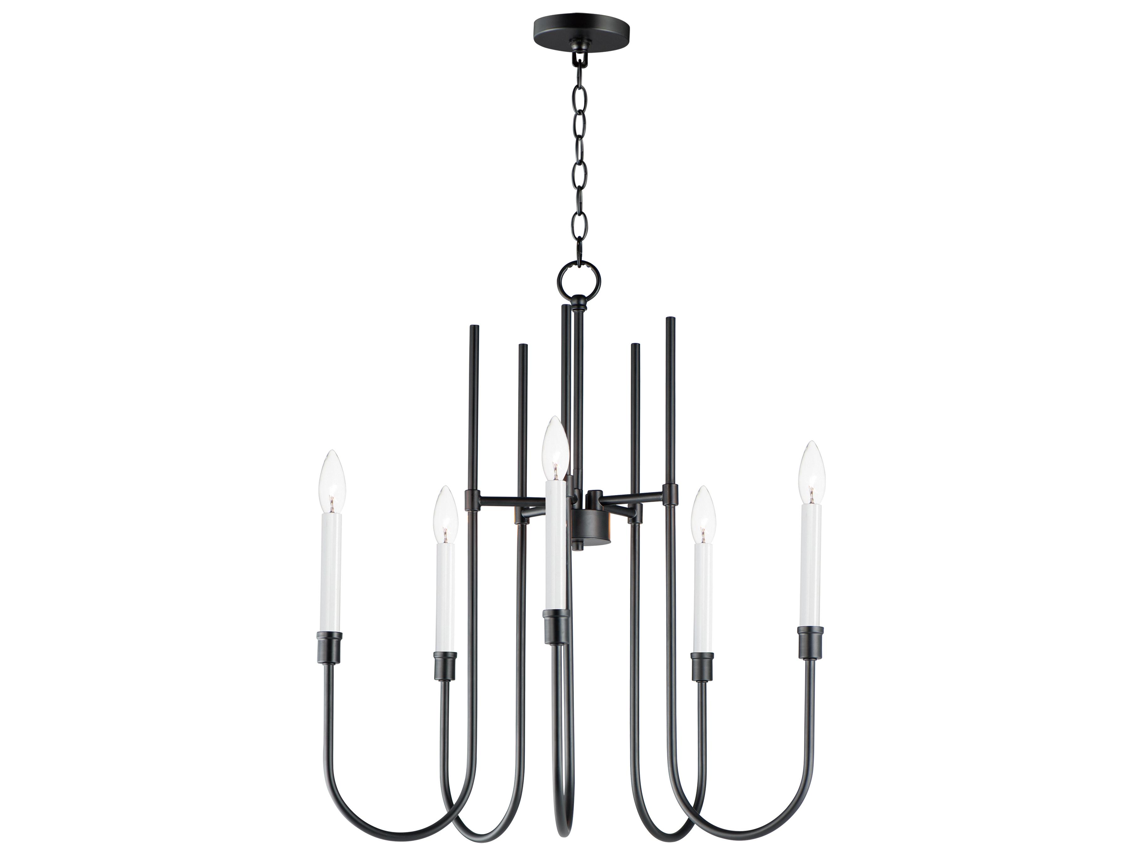 Maxim Lighting Tux 5-Light Black Candelabra Chandelier